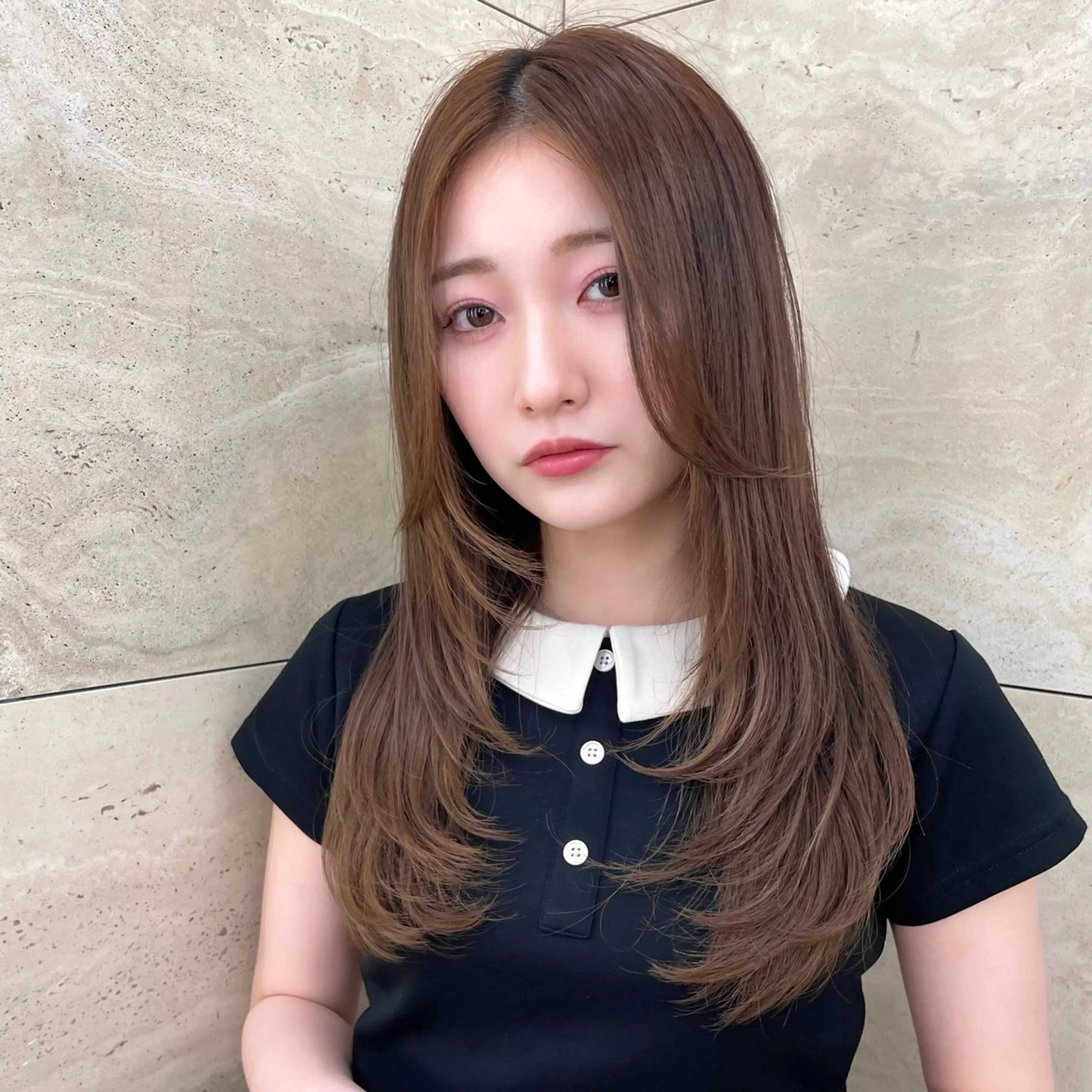 ロング カラー カット ヘアカラー トリートメント 韓国ヘア🇰🇷 レイヤー/芝春樹のヘアスタイル