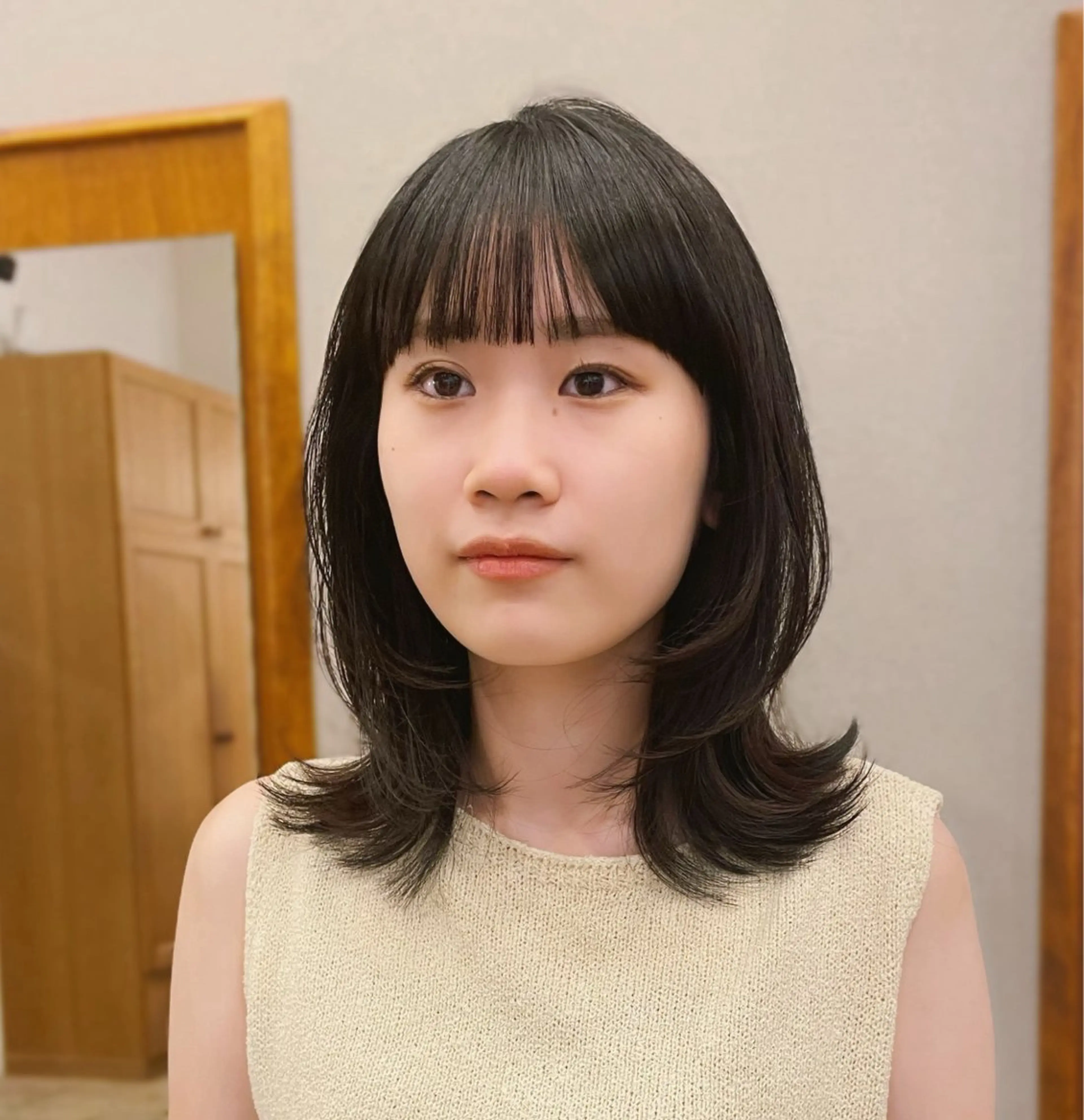 ミディアム レイヤーカット tete nico所属・似合わせ/ヘアカラー nanami🌸のヘアスタイル