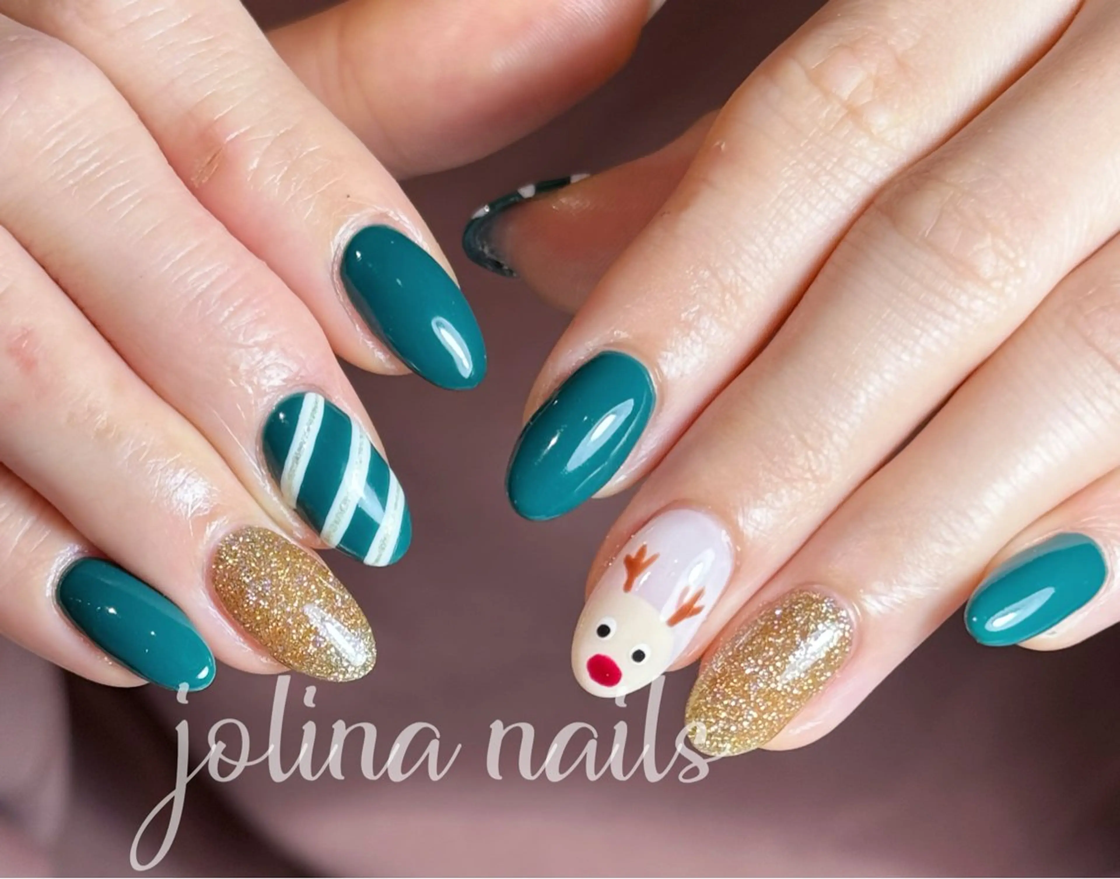 ネイル アートネイル 冬ネイル クリスマス jolina nails鶴見店のネイルデザイン