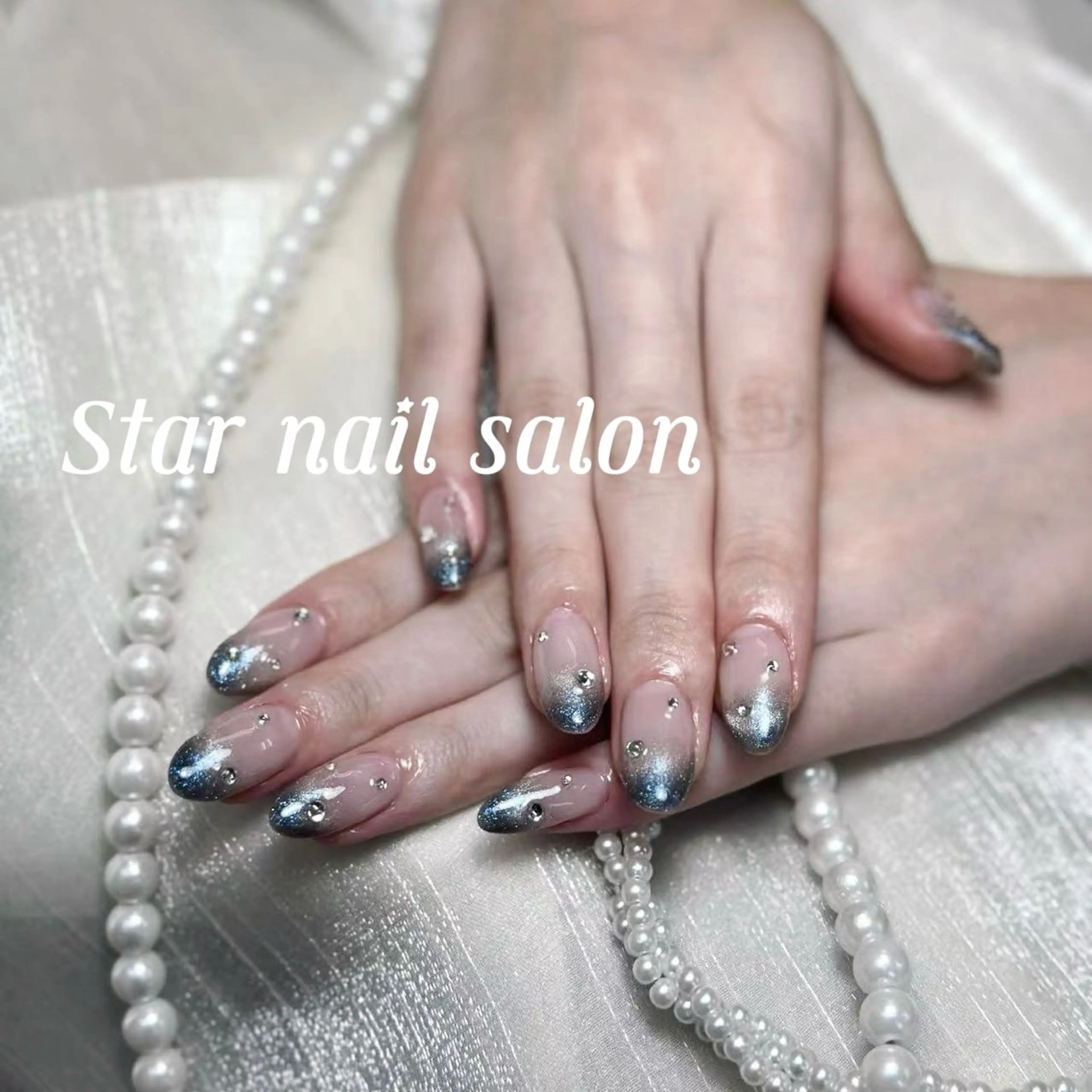 🦋NEW OPEN🦋初回オフ無料✨マグネットグラデーション+ パーツ2個 ☆ 5880 【期間限定 】4980✨の写真