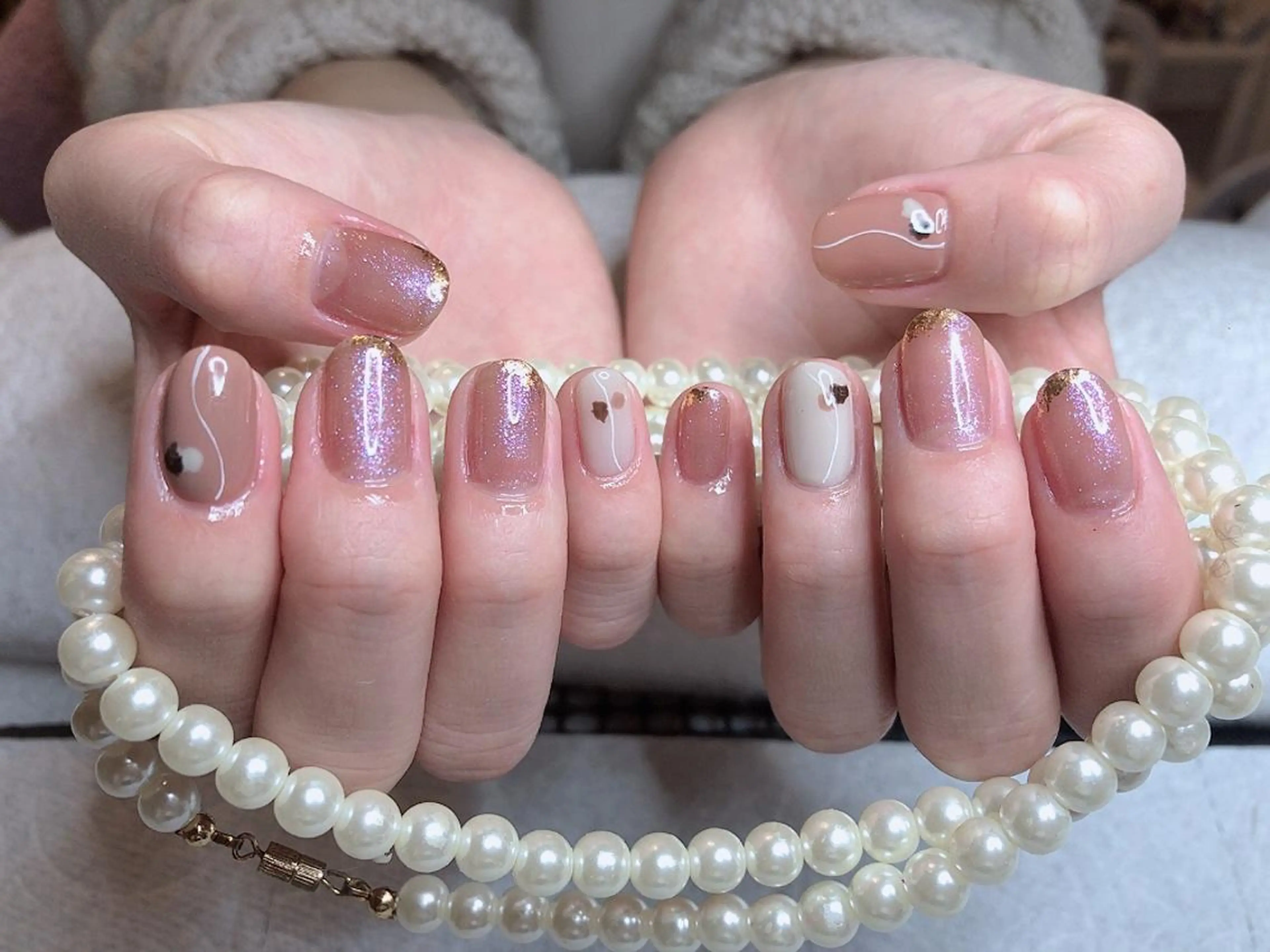 ミディアム ネイル 長さ出し専門 nynaのネイルデザイン