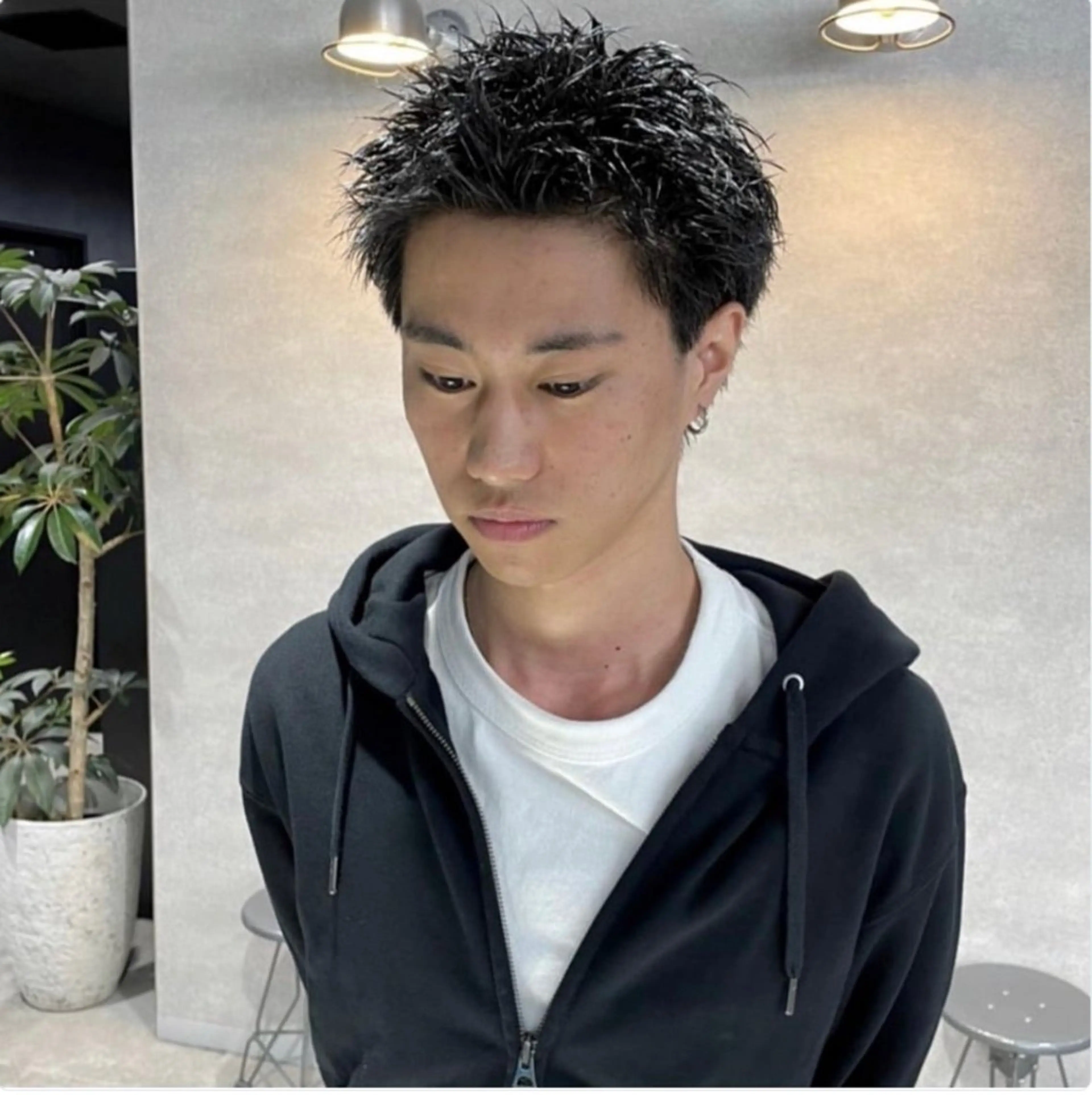 ショート カラー パーマ メンズ カット ヘッドスパ ヘアセット 🔥メンズ 特化🔥菊水皐暉🔥のヘアスタイル