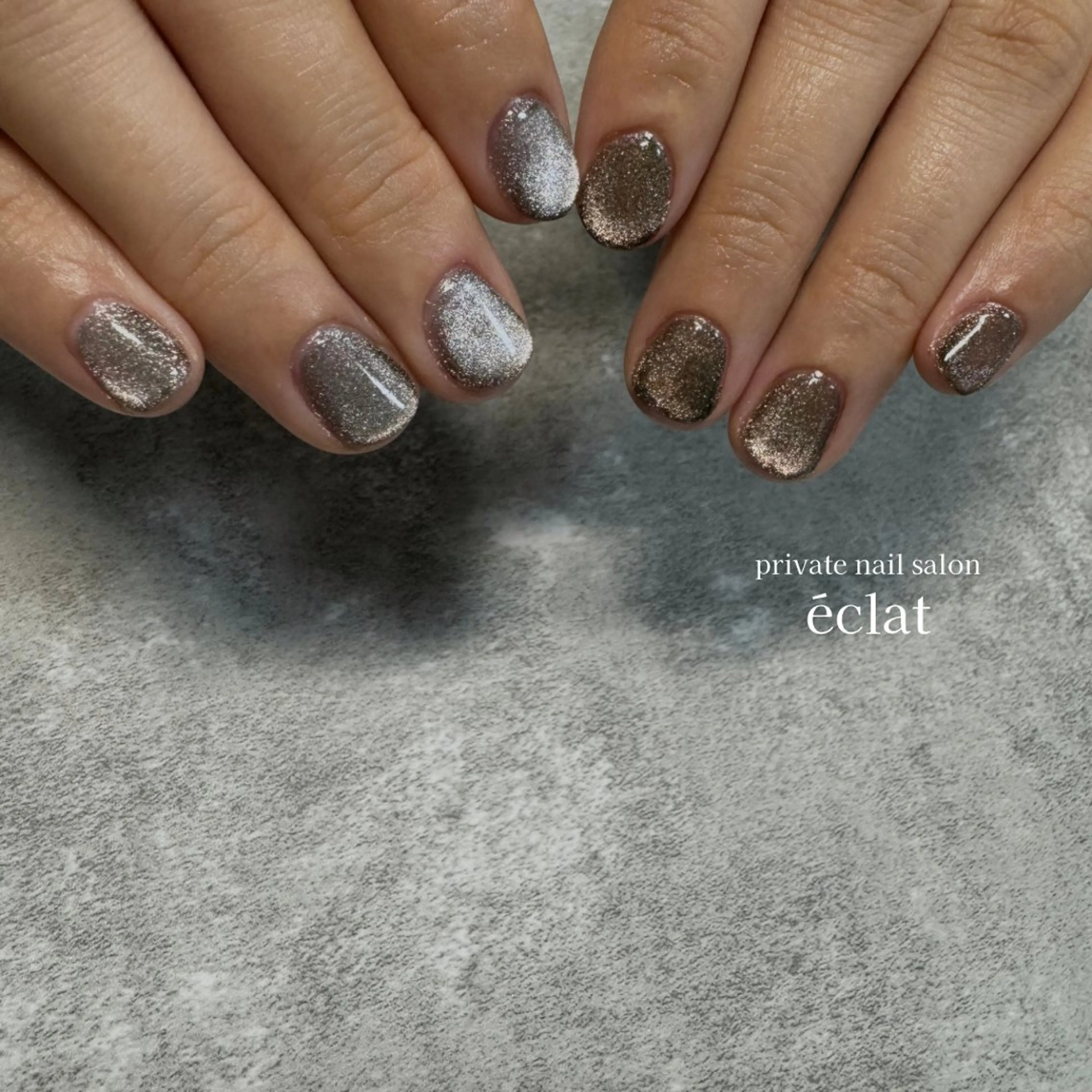 ネイル マグネットネイル マグネットワンカラー ワンカラーネイル nailsalon éclatのネイルデザイン