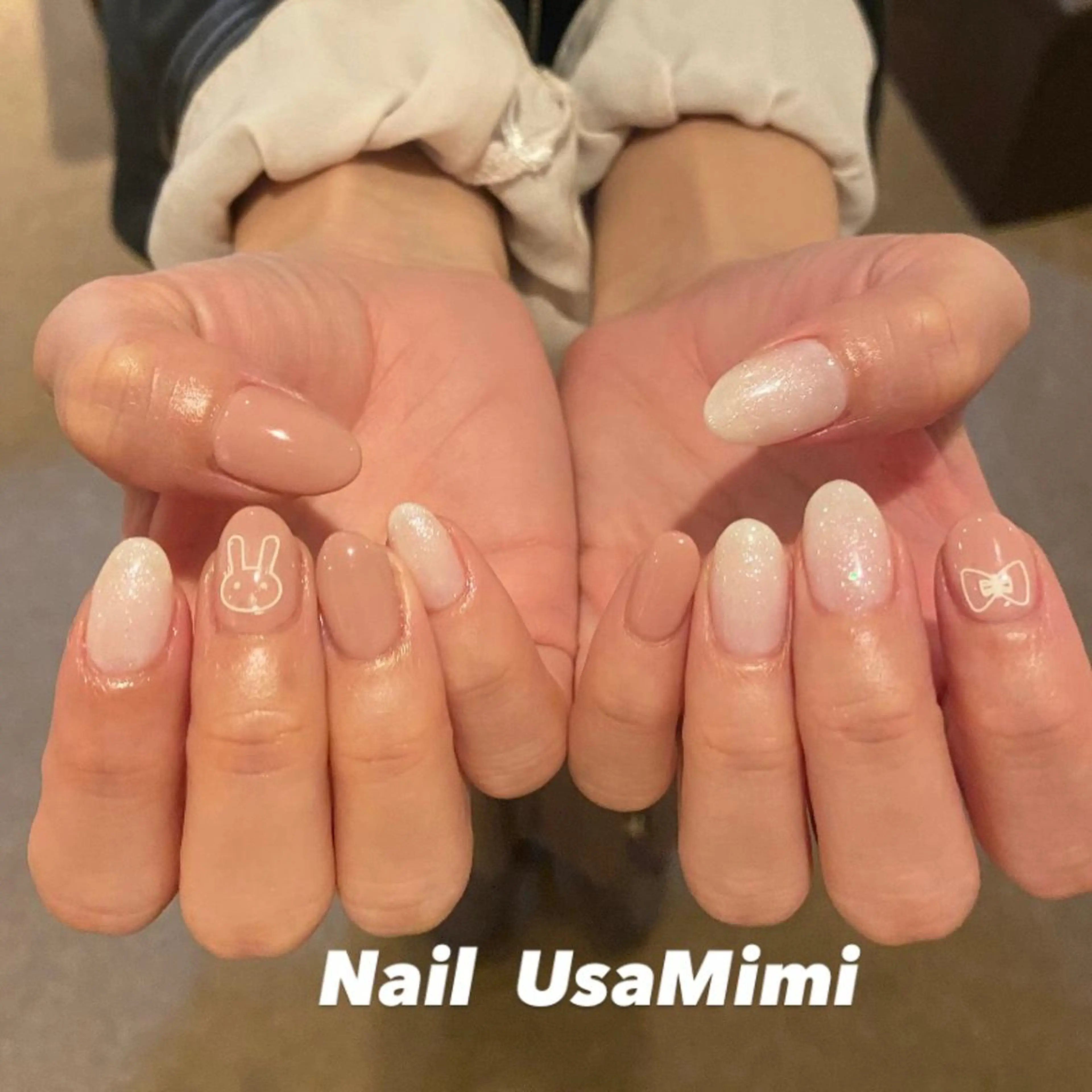 ネイル クリアネイル フットネイル ジェルネイル マグネットネイル 持ち込み 本町ネイルNail UsaMimiのネイルデザイン