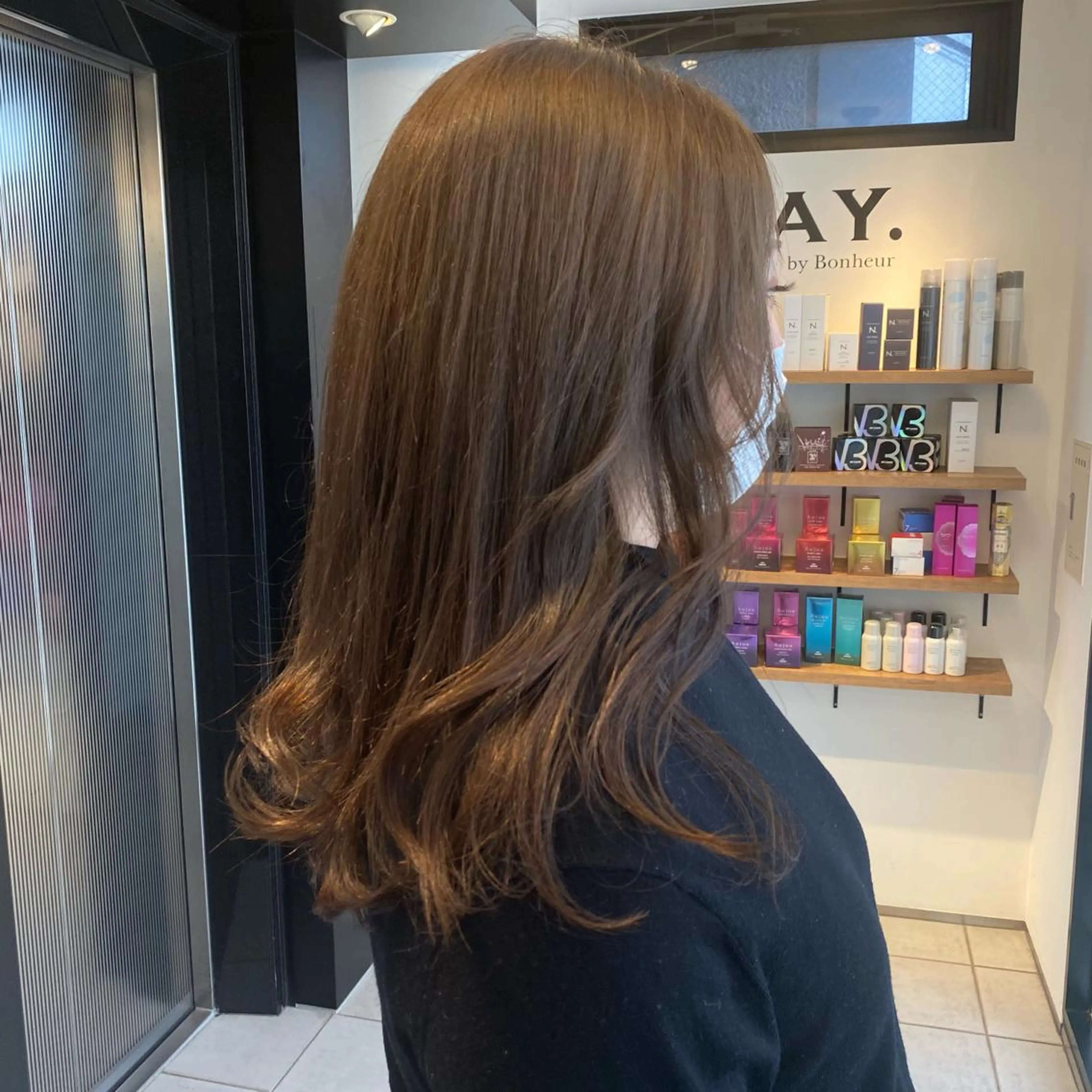 ロング カラー ノンダメージ⭐️ 透明感カラー中田七菜のヘアスタイル