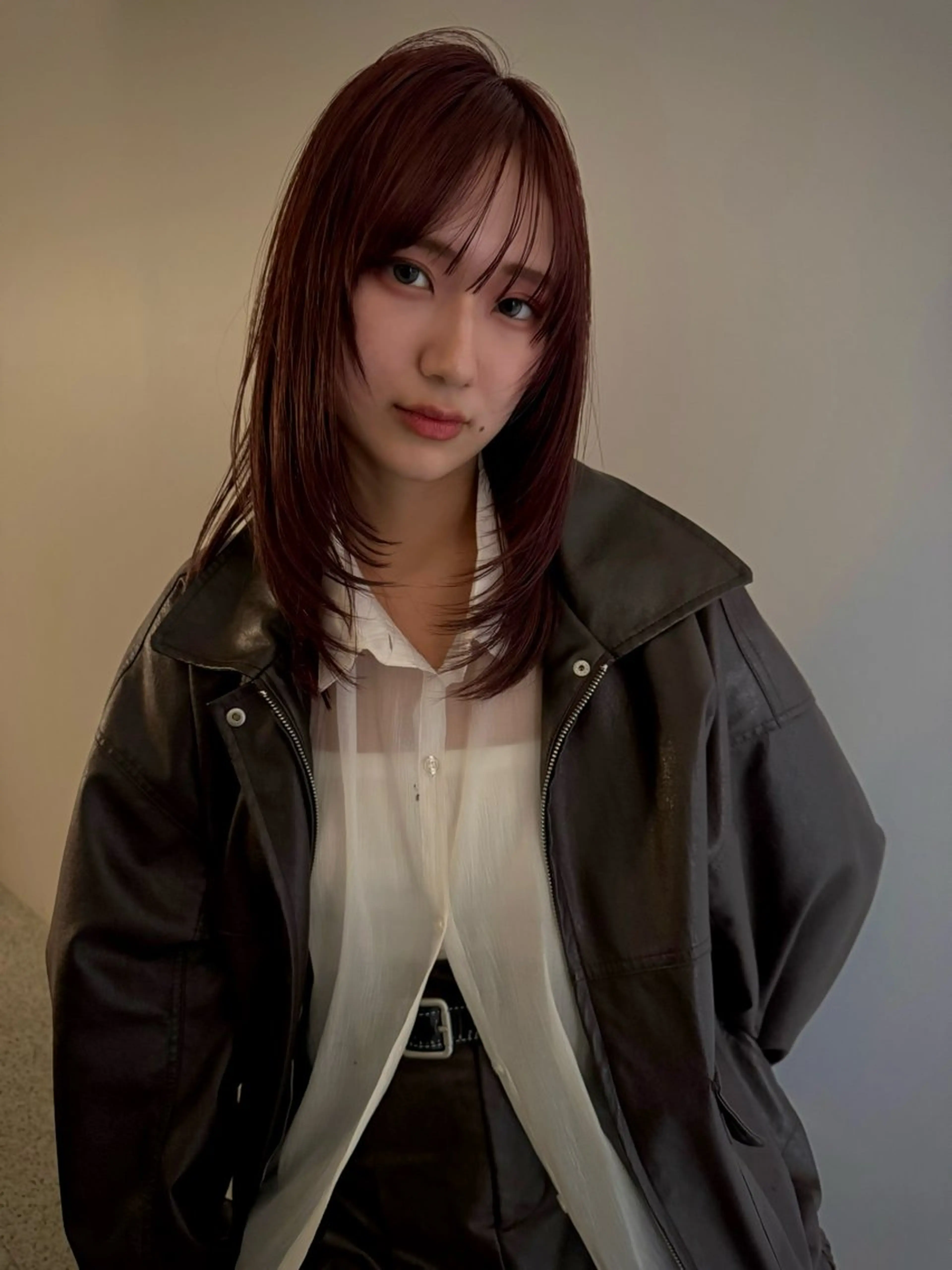 セミロング カラー ヘアカラー ROSTAR セイゴのヘアスタイル