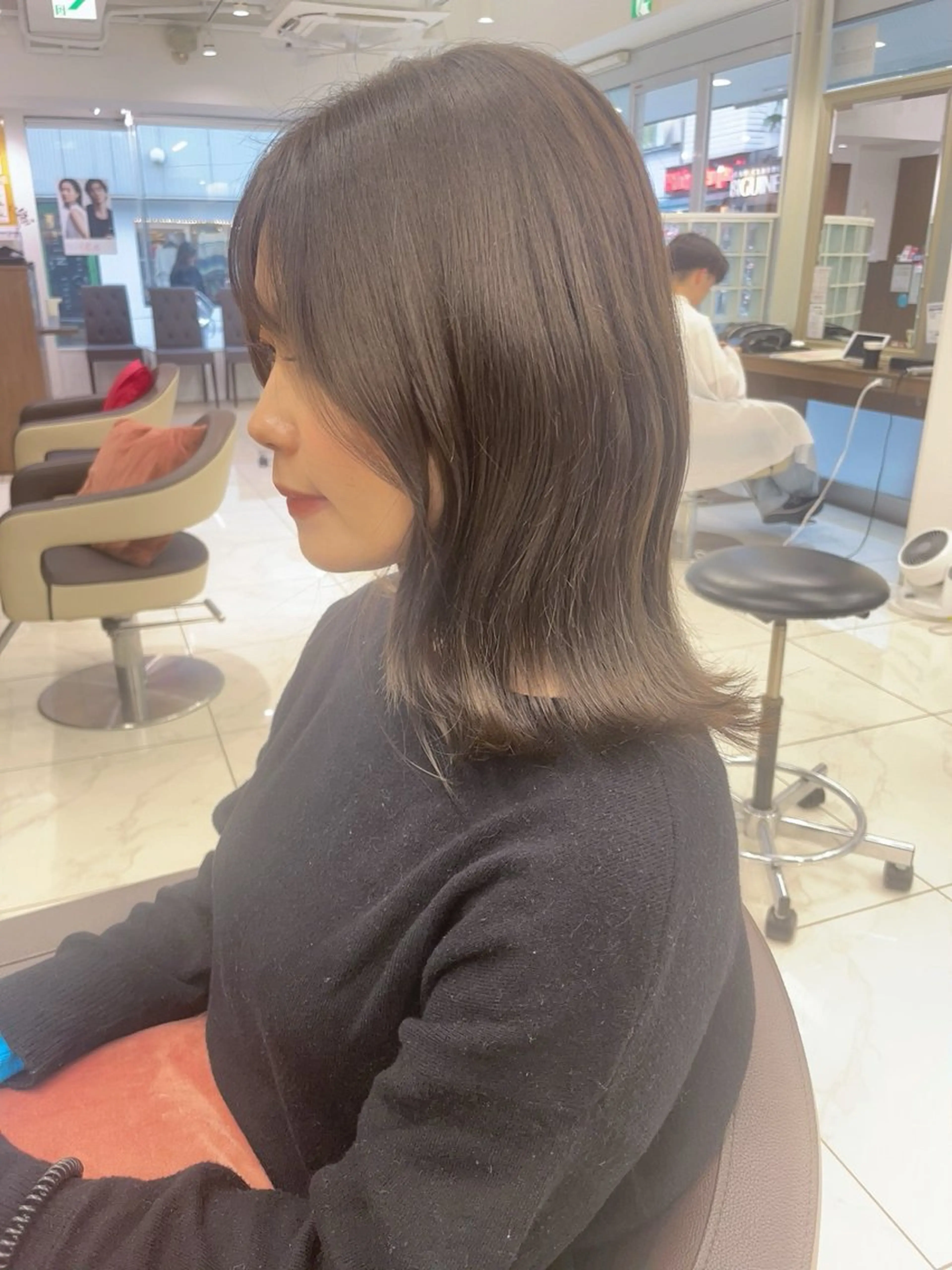 ミディアム カラー ヘアカラー トリートメント 福島成美/髪質改善 縮毛矯正/カラーのヘアスタイル