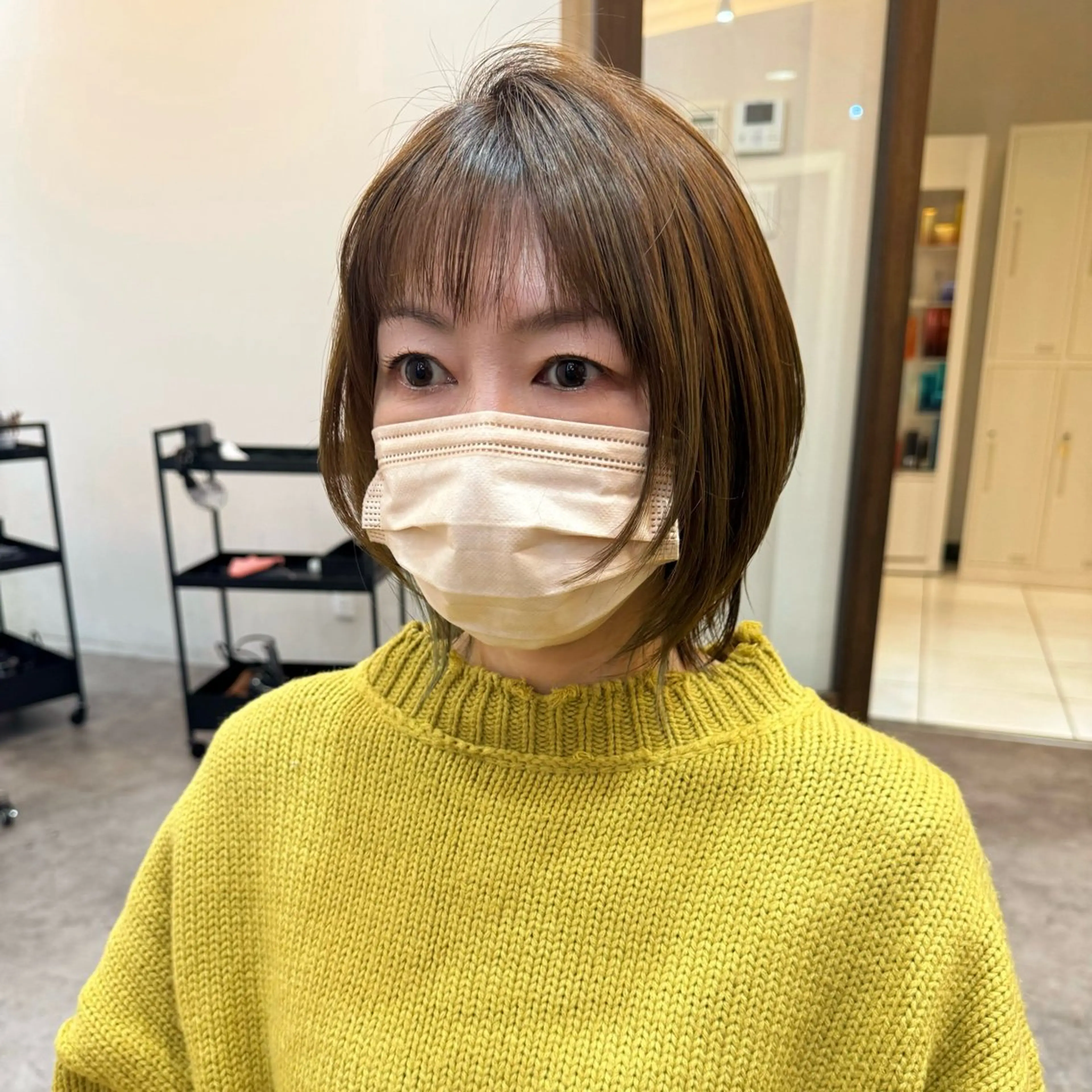 ショート カラー ボブレイヤー ボブ くびれヘア レイヤーカット ボブレイヤー/くびれ ヘア/タイラユリ🍋のヘアスタイル