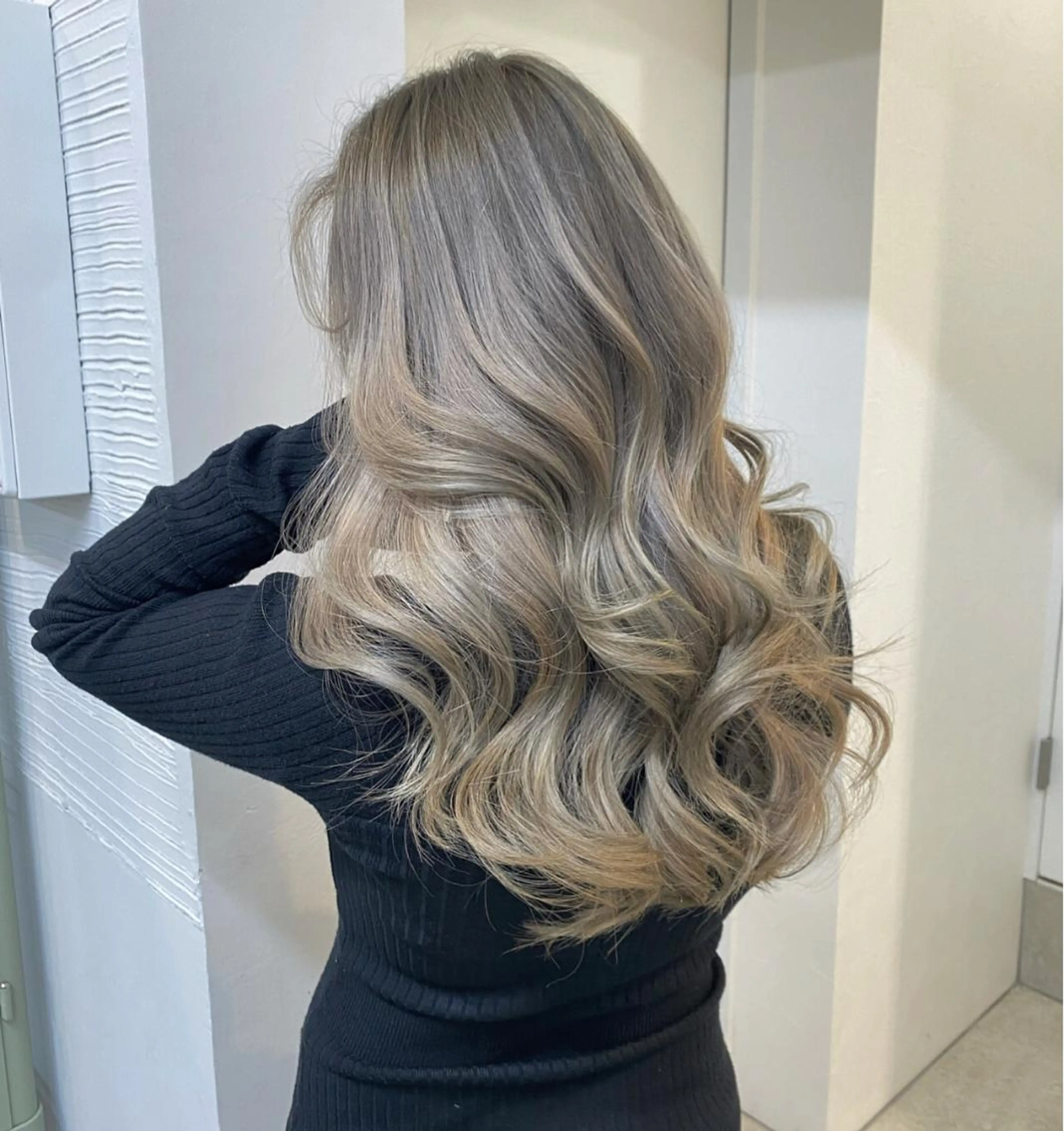 セミロング カラー ヘアアレンジ カット ヘアカラー ハイライト、レイヤー カット/西梅田/中西のヘアスタイル