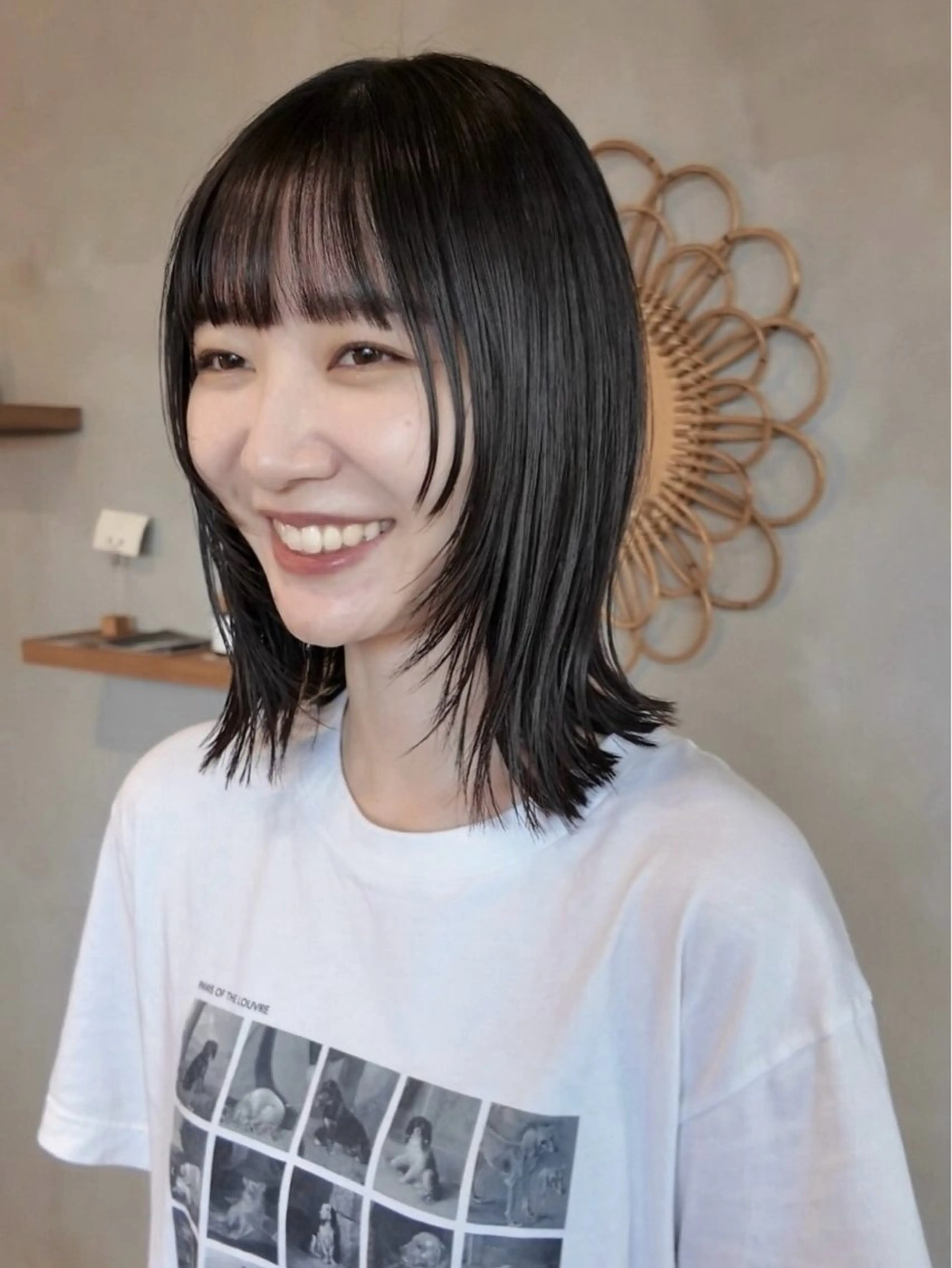 ミディアム カット ヘアカラー トリートメント 小野 龍樹のヘアスタイル