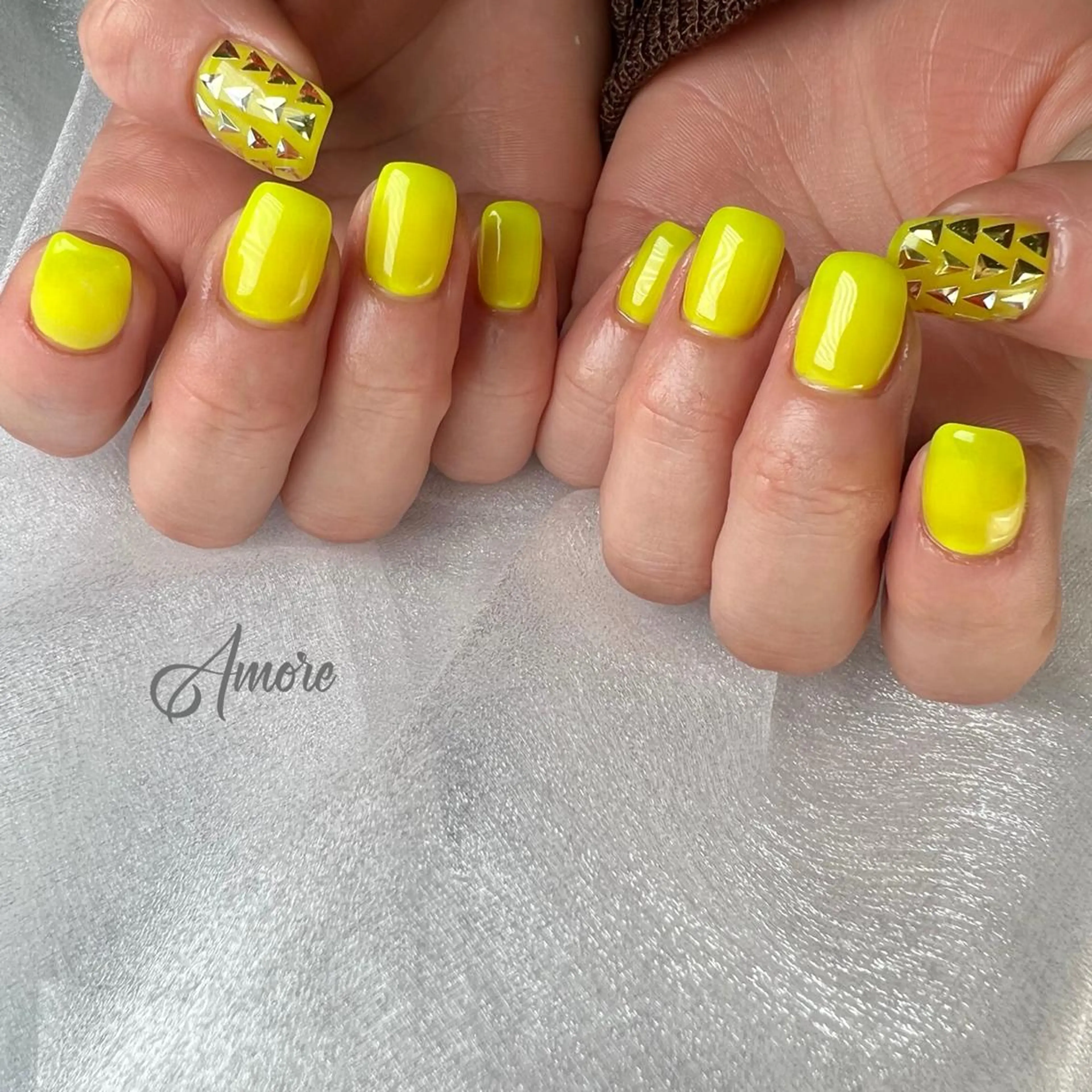 ネイル ジェルネイル ミラーネイル オフィスネイル パラジェル You kyehwaのネイルデザイン