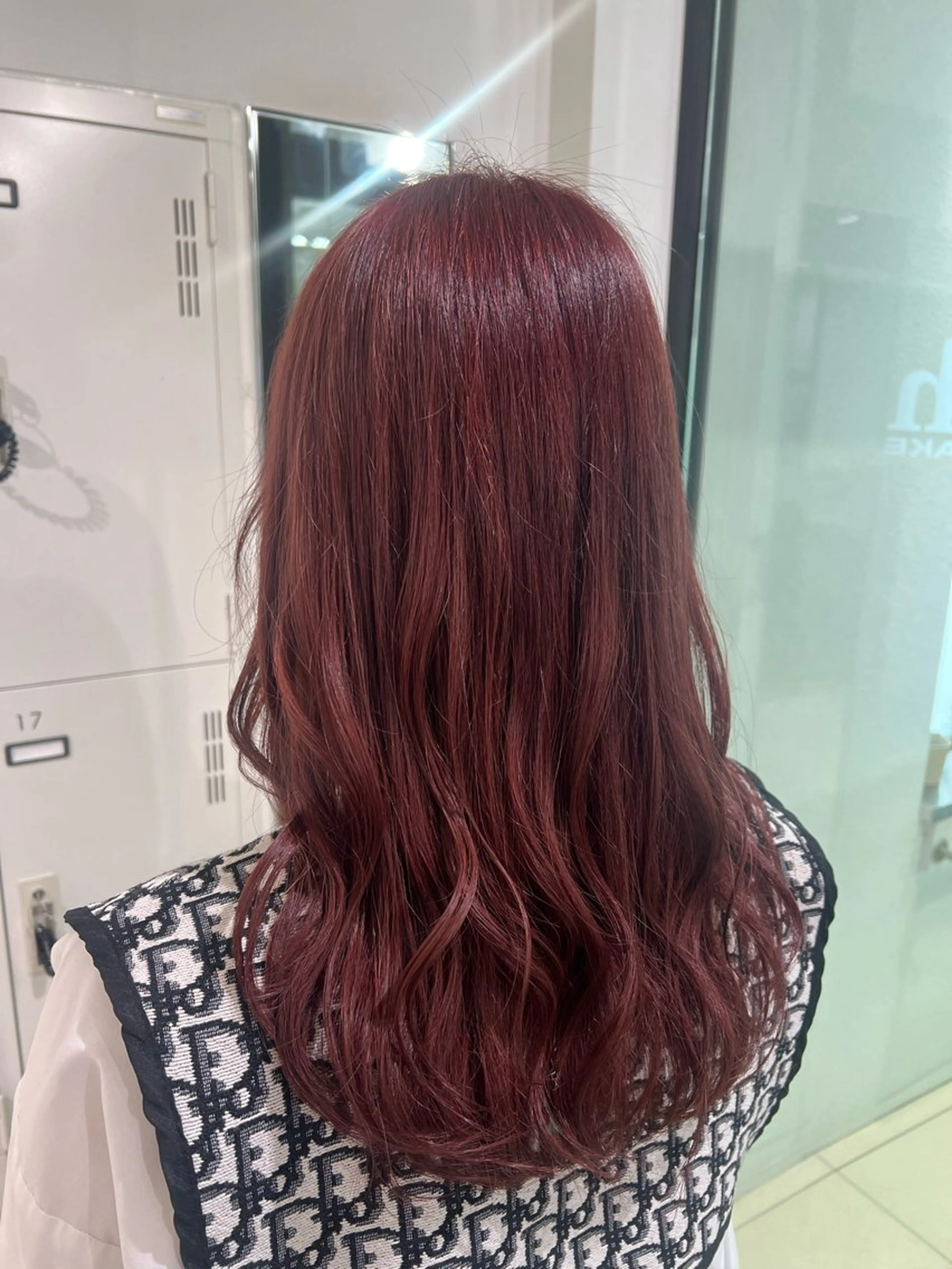 セミロング カラー ボルドーカラー ピンクカラー ヘアカラー トリートメント 【暖色カラー特化】 中山由梨のヘアスタイル