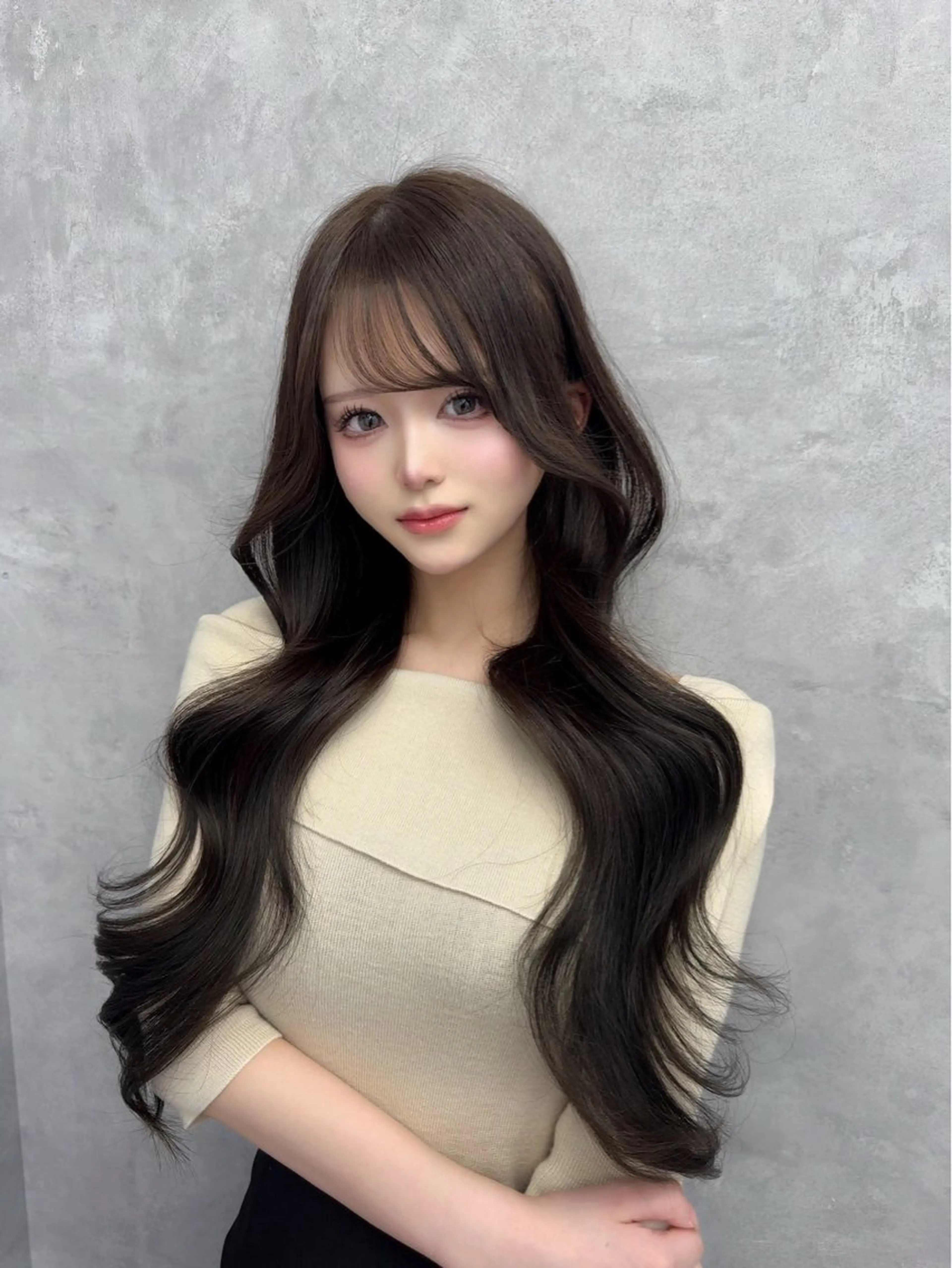 ロング カラー ヘアカラー VEYY.nagoya所属・みゅう／韓国：網紅： トレンドヘアのヘアスタイル