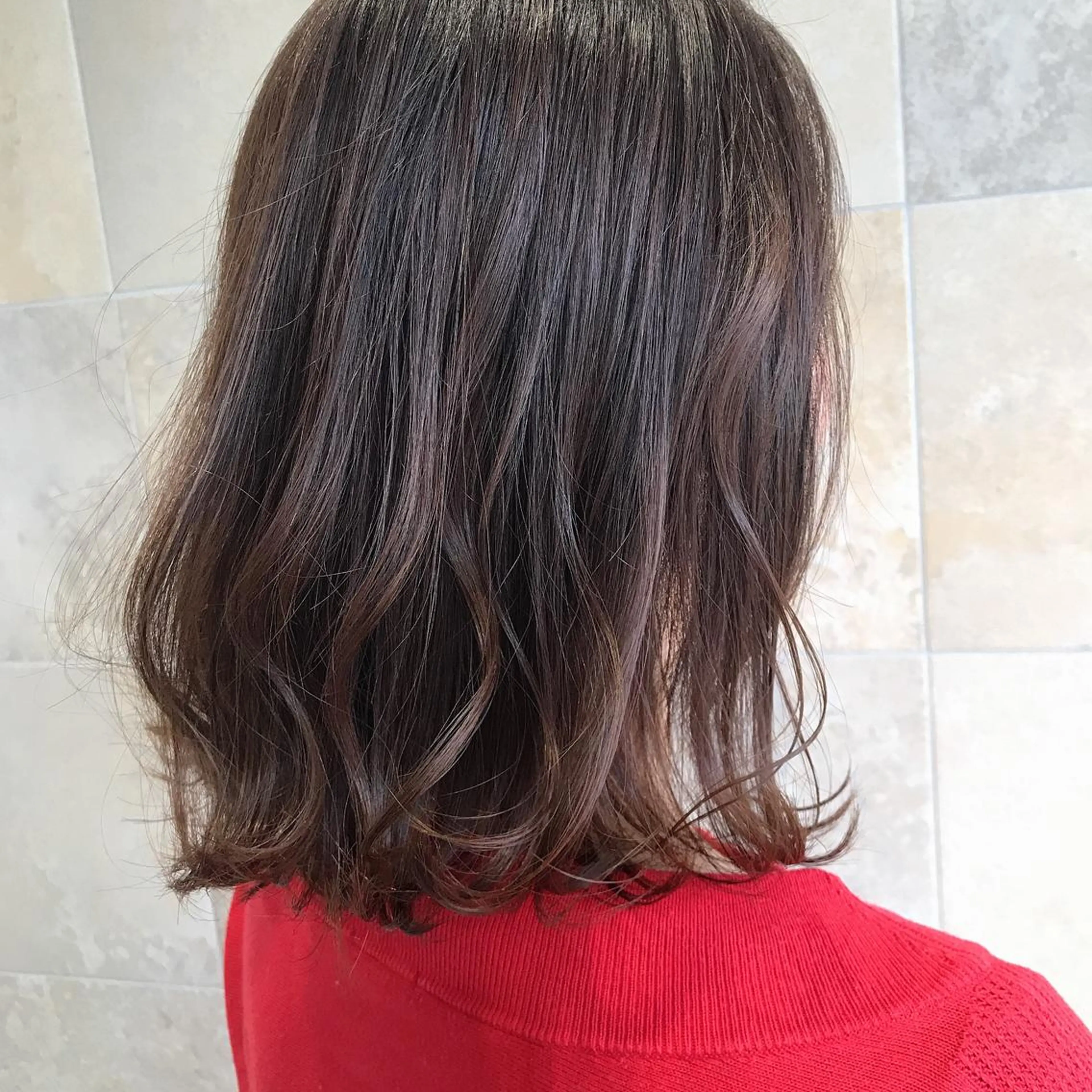 ミディアム カラー 田中 あかねのヘアスタイル