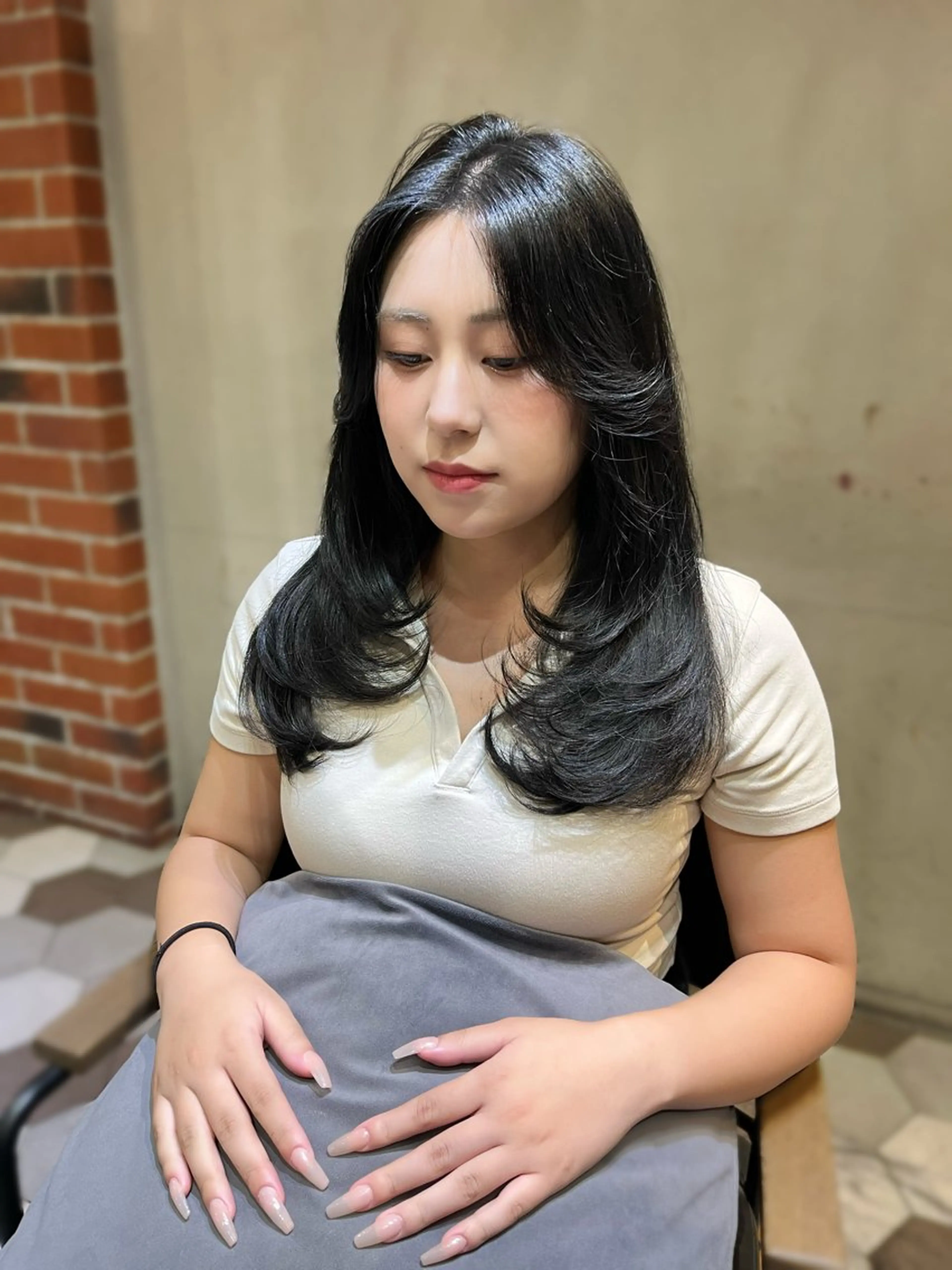 カラー ヘアアレンジ カット ヘアカラー 似合わせ顔まわり カット💛森尾真由美のヘアスタイル