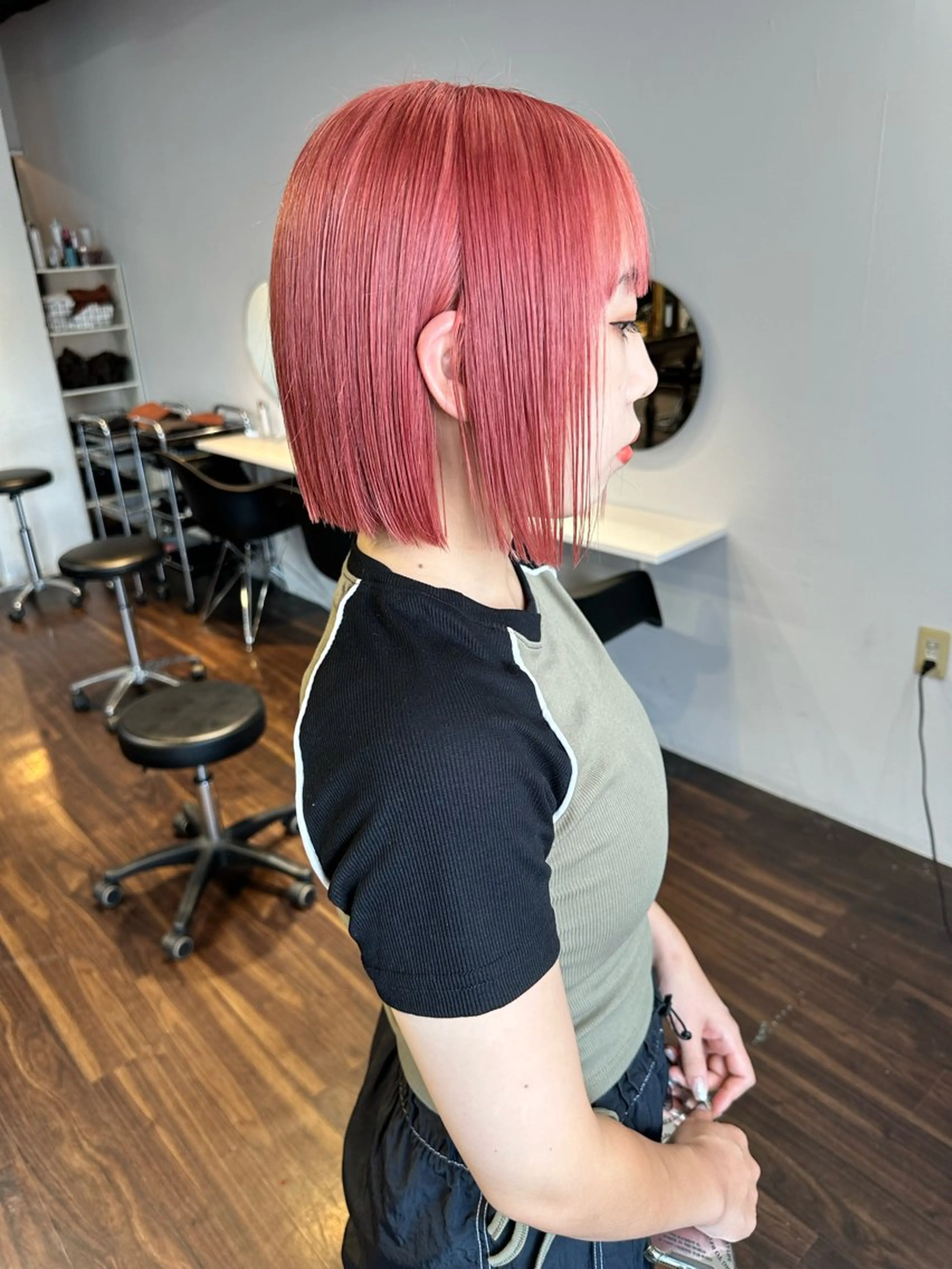 ミディアム カラー カット ヘアカラー トリートメント ワンホンヘア ケラチン/Kaitoのヘアスタイル