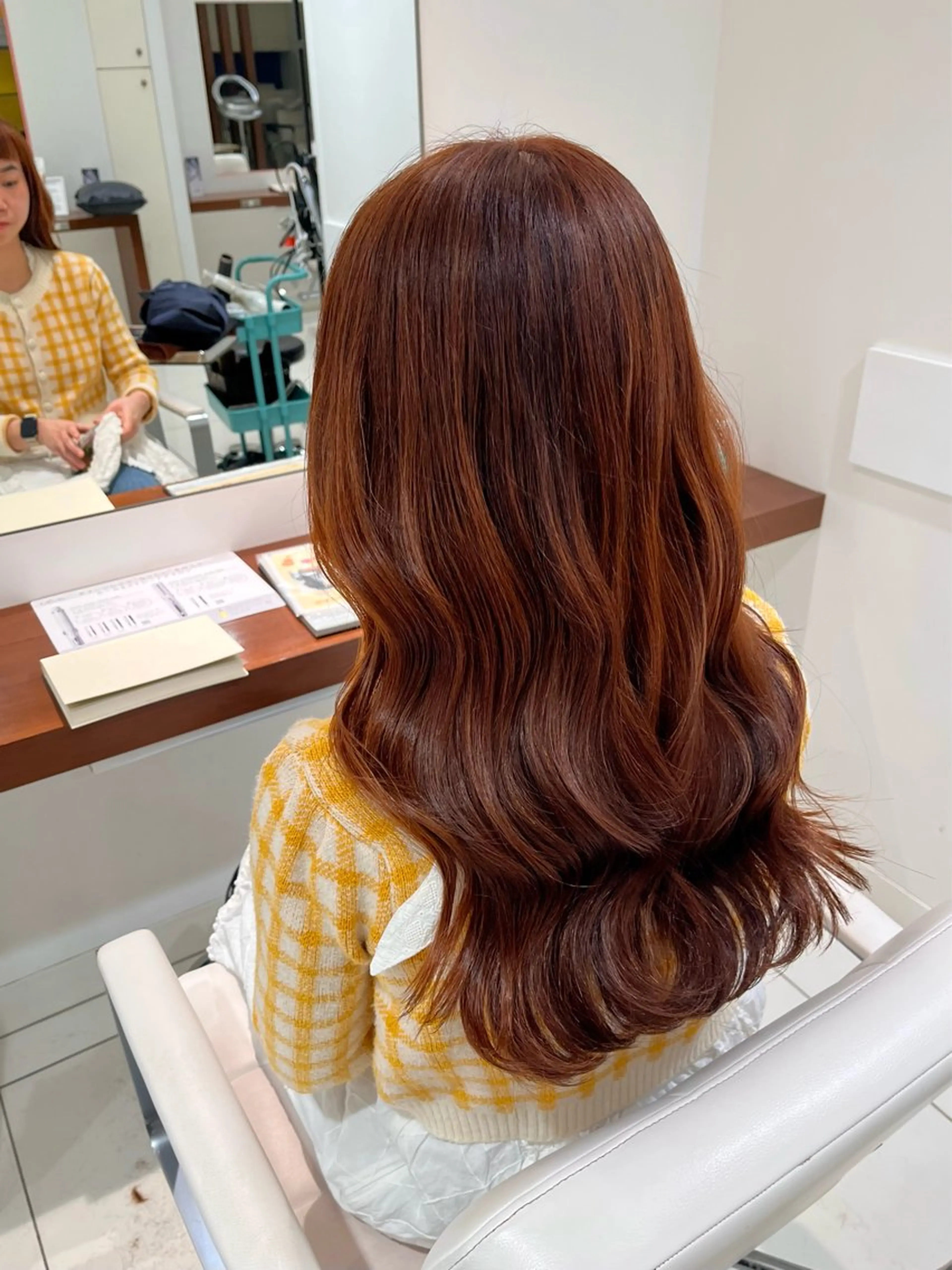 ロング オレンジブラウン 似合わせ 垢抜け🌟 AKINOのヘアスタイル