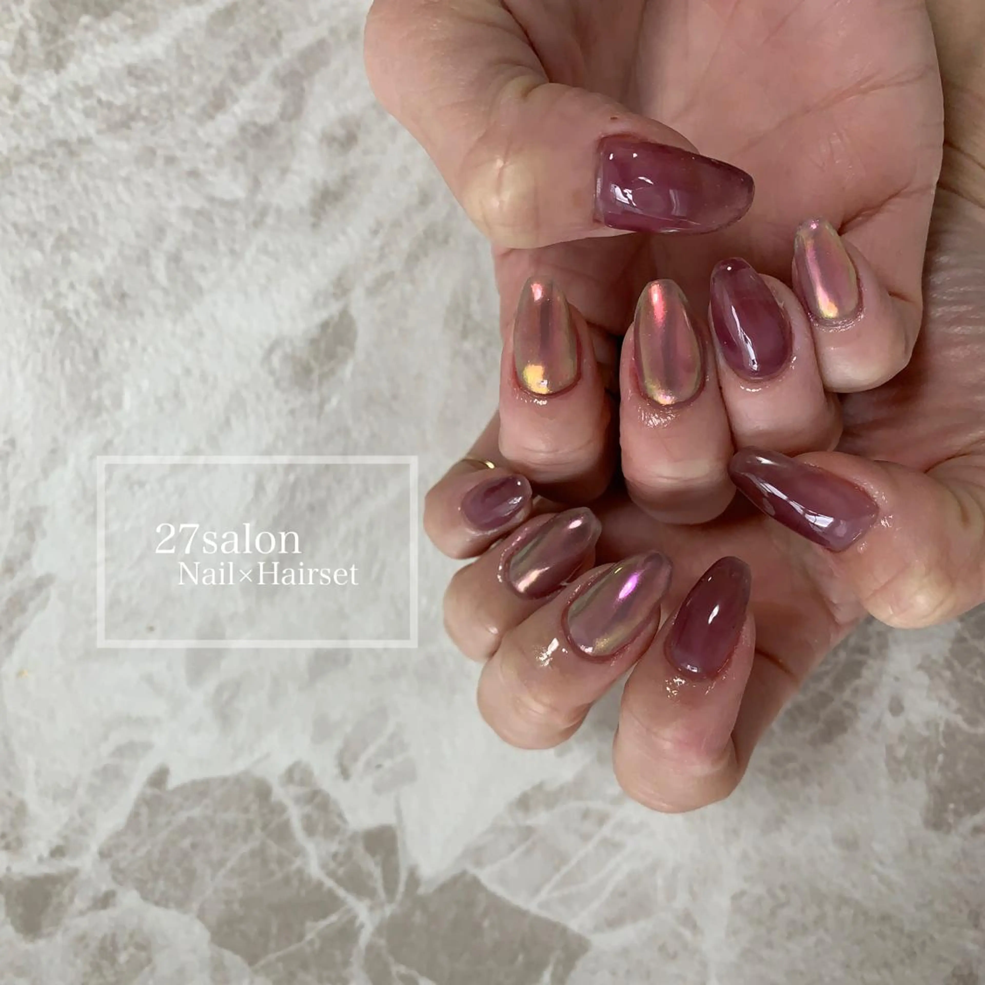 ネイル オーロラネイル 27salon yuinaのネイルデザイン