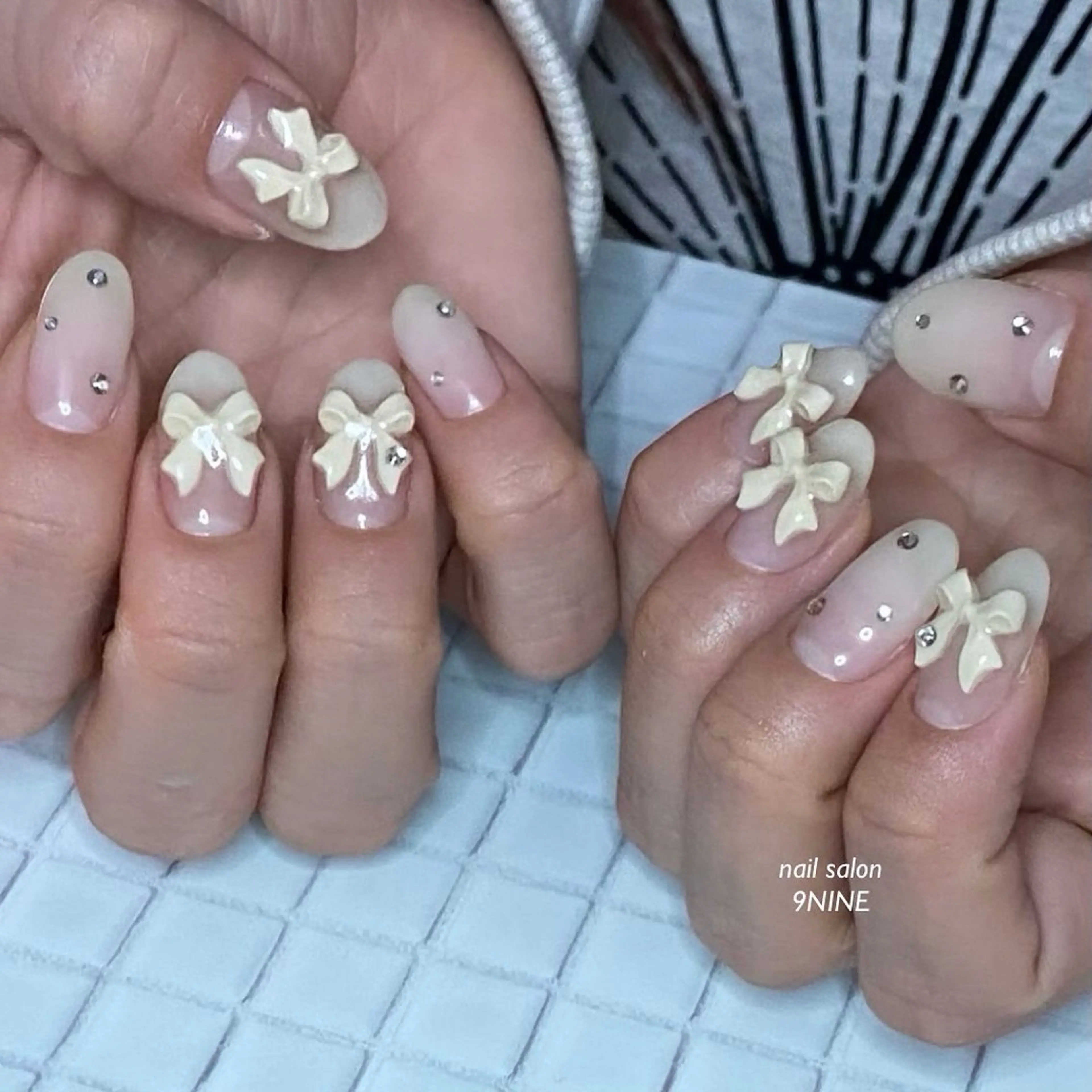 ネイル リボン nail salon  9NINE所属・nail salon 9NINEのネイルデザイン