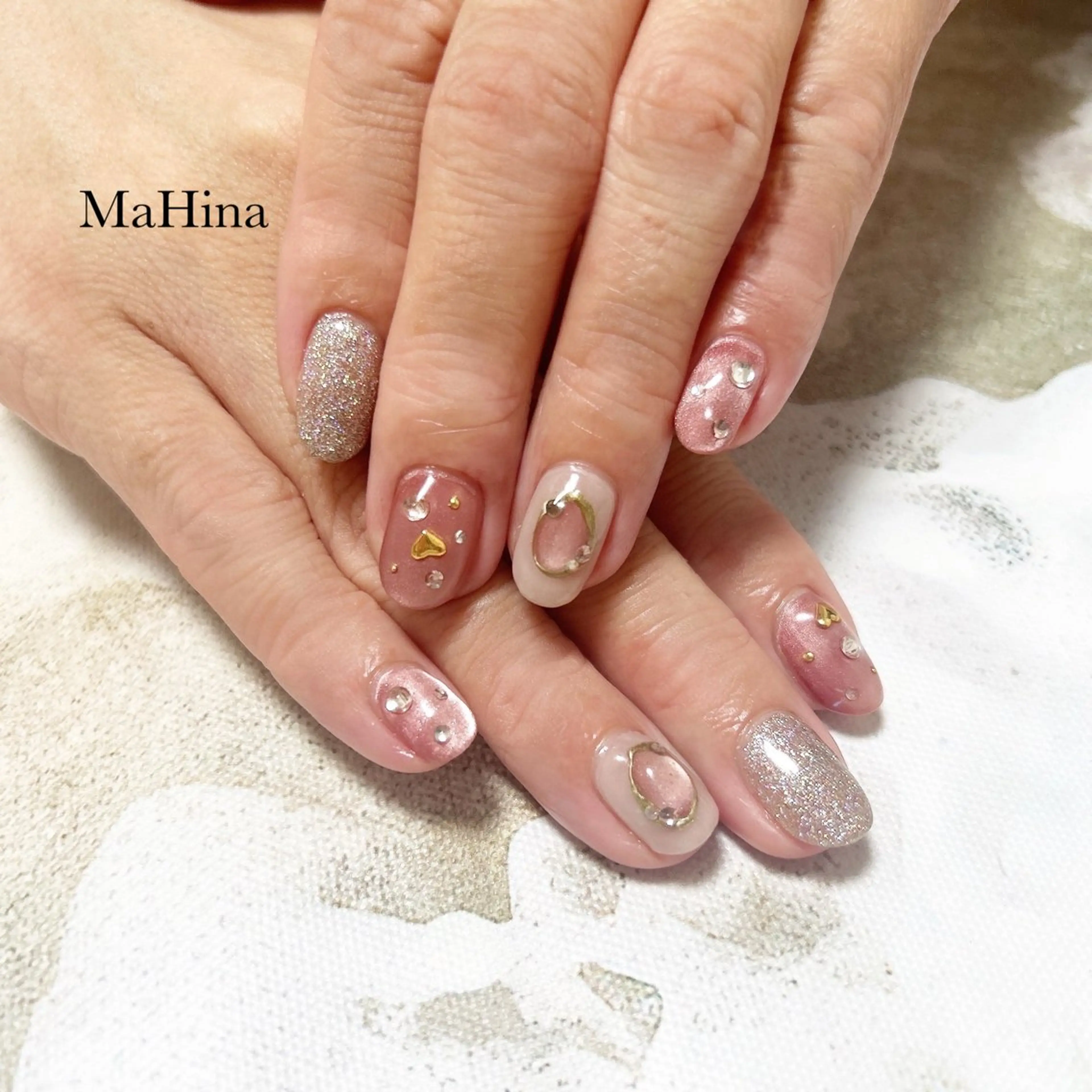 ネイル ジェルネイル マグネットネイル ニュアンスネイル 春ネイル Healing Salon...MaHina(マヒナ)所属・MaHina🌙 salonのネイルデザイン