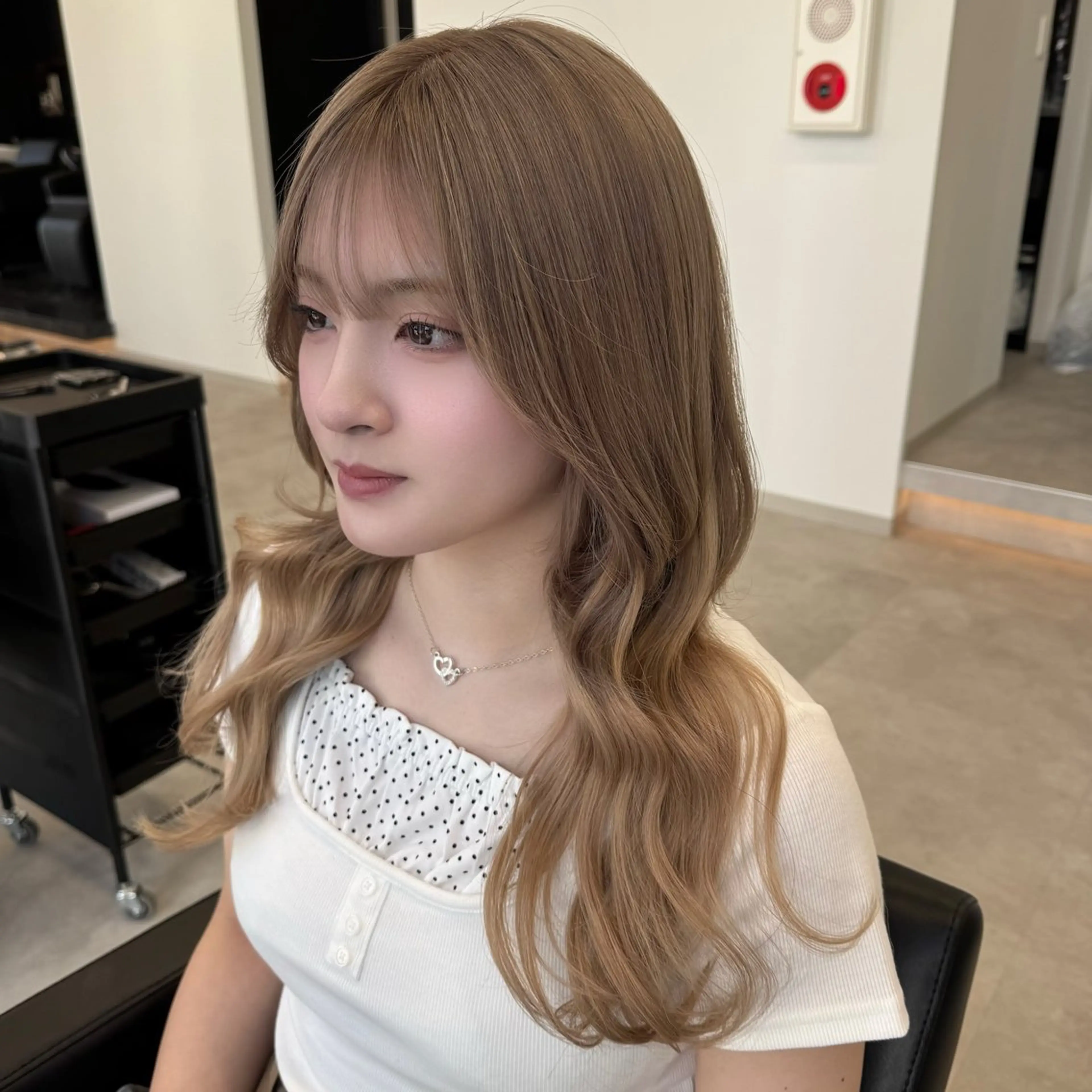 ロング カラー ベージュカラー ブリーチ ミルクティーベージュ ボブ エクステ ヘアカラー エクステ ハイトーン/エクステ /韓国ヘアKENTAのヘアスタイル