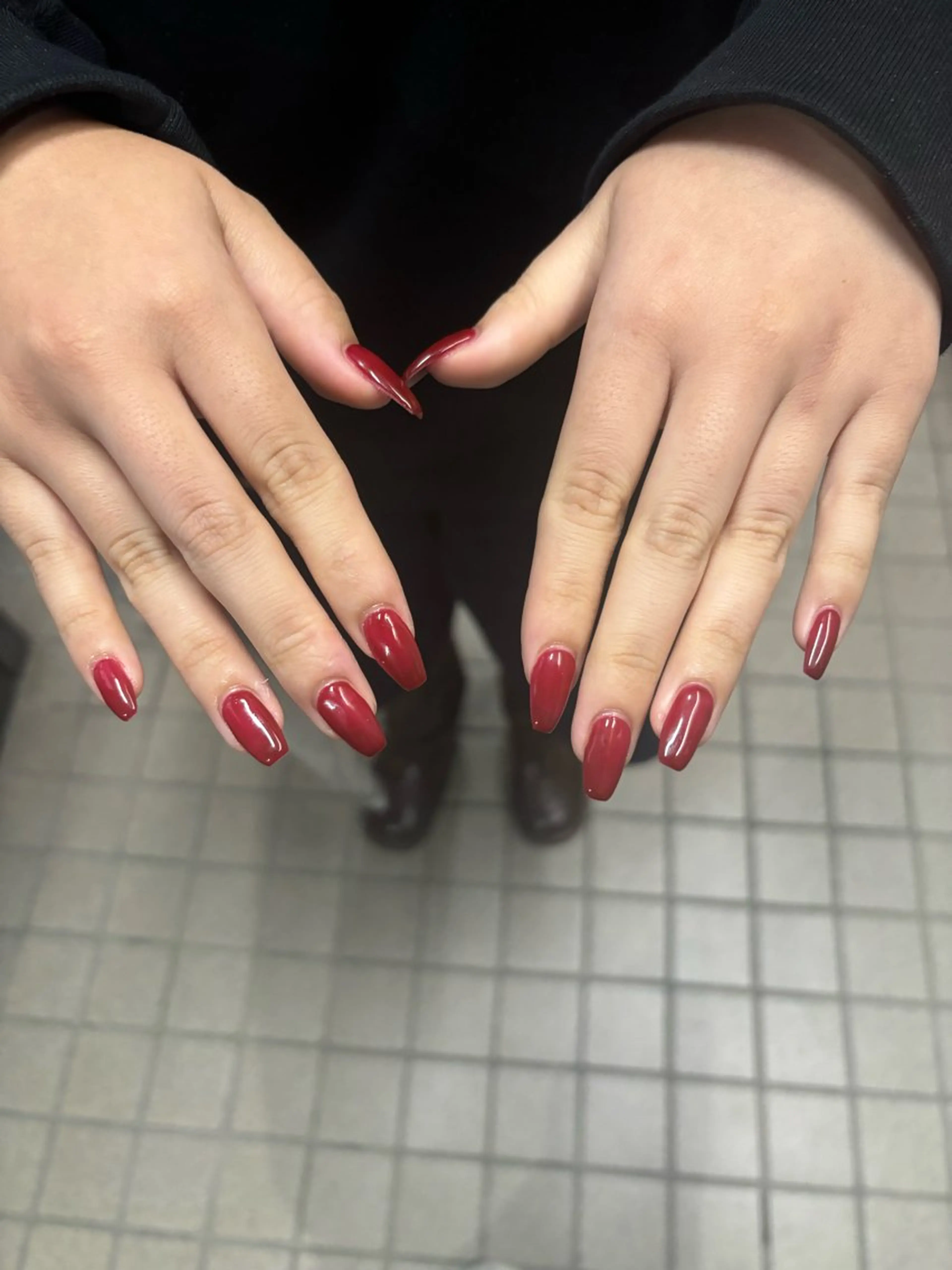 ネイル ボルドー 清家 楓夏のネイルデザイン