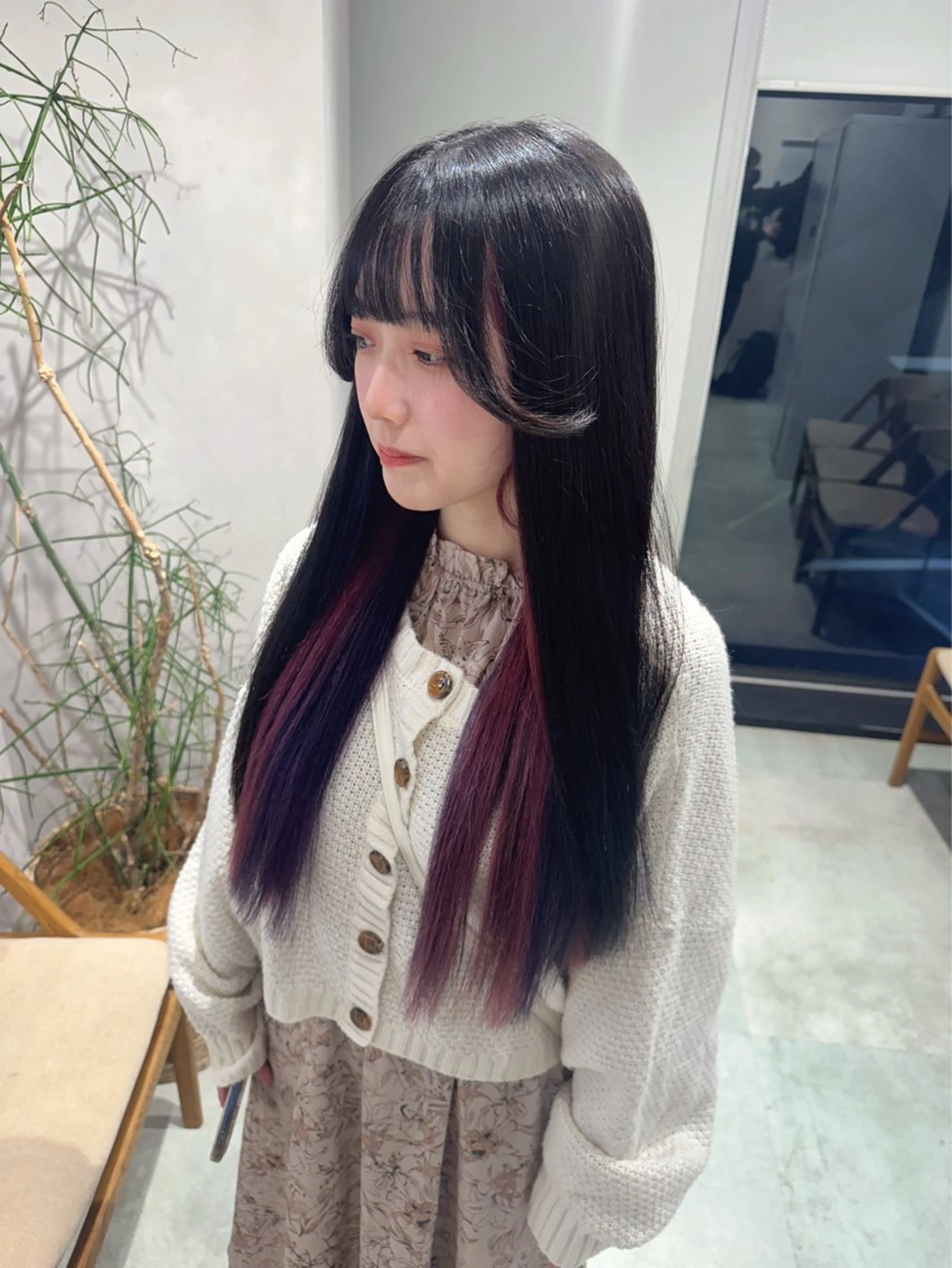 カラー インナーカラー ピンクカラー カット ヘアカラー トリートメント 透明感カラー✨艶髪 制作🌱山根あゆみのヘアスタイル