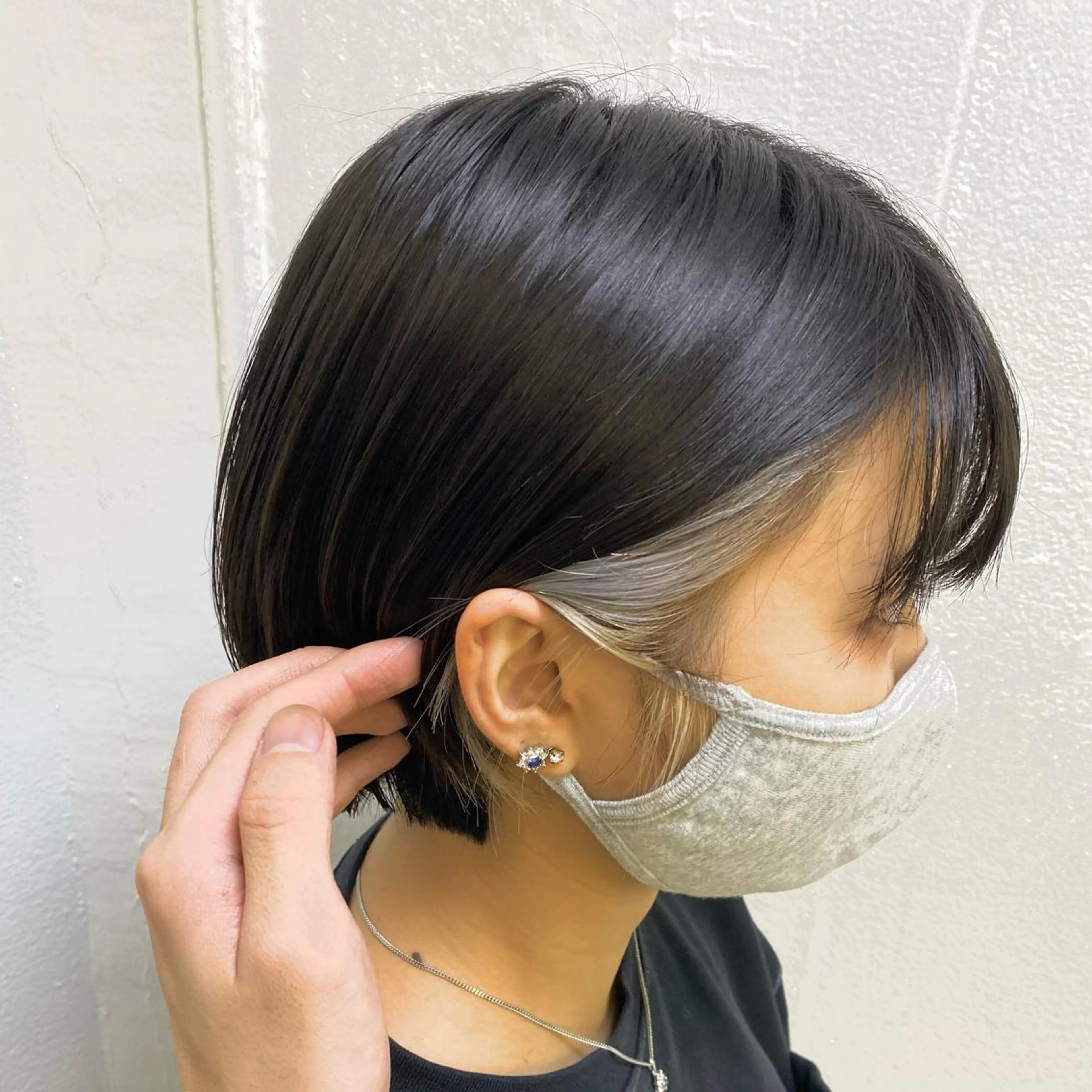 ミディアム カラー インナーカラー ボブ ブリーチ特化/レイヤ ーカット🥀マサルのヘアスタイル