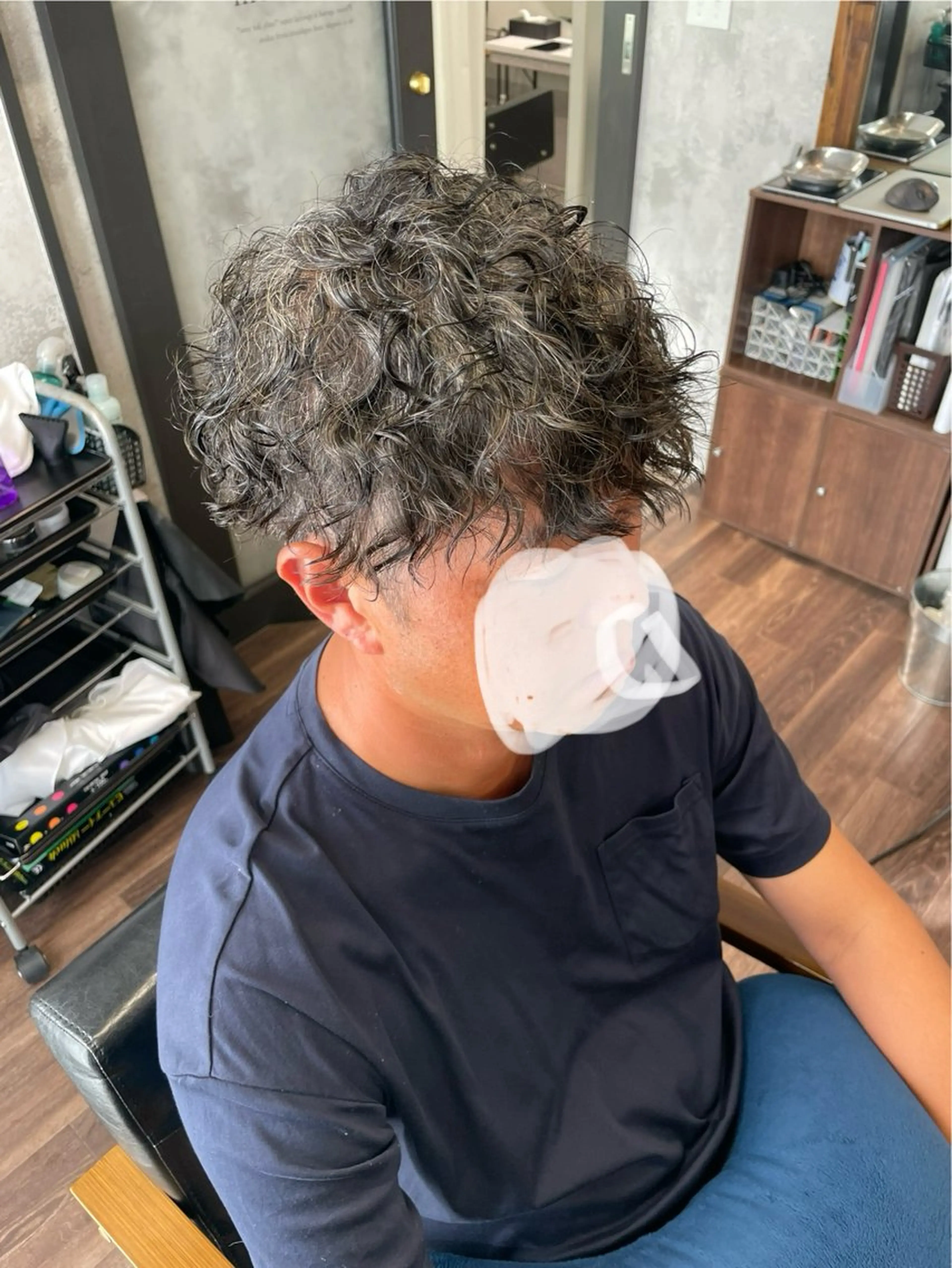 パーマ メンズ Lull (シェアサロンReco VIProom)所属・Lull1人美容室 バレイヤージュのヘアスタイル