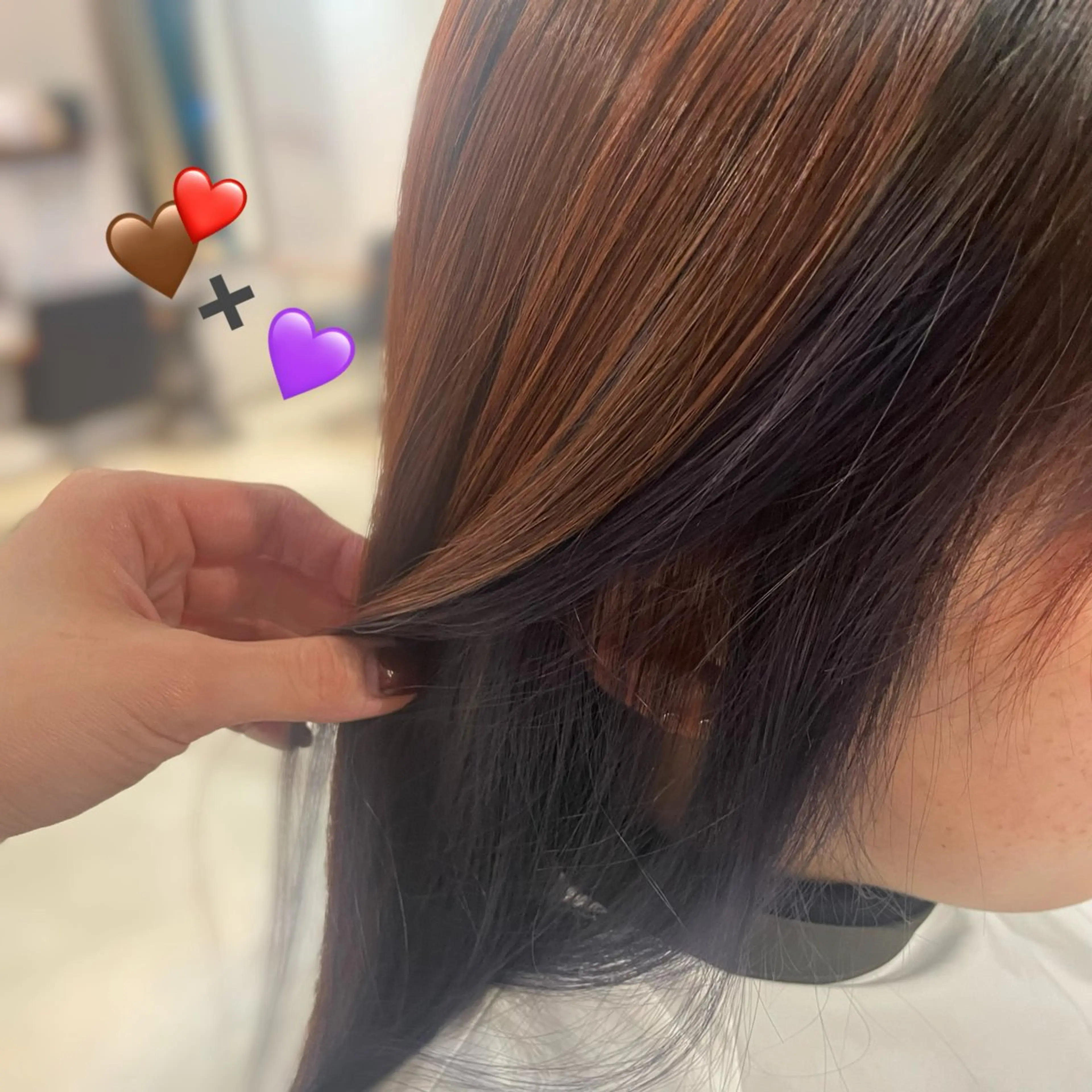 カラー ディープラベンダー ラベンダーカラー レッドカラー Spin hair烏丸店所属・🌟Spinhair 福永えいみ🌙*.｡のヘアスタイル