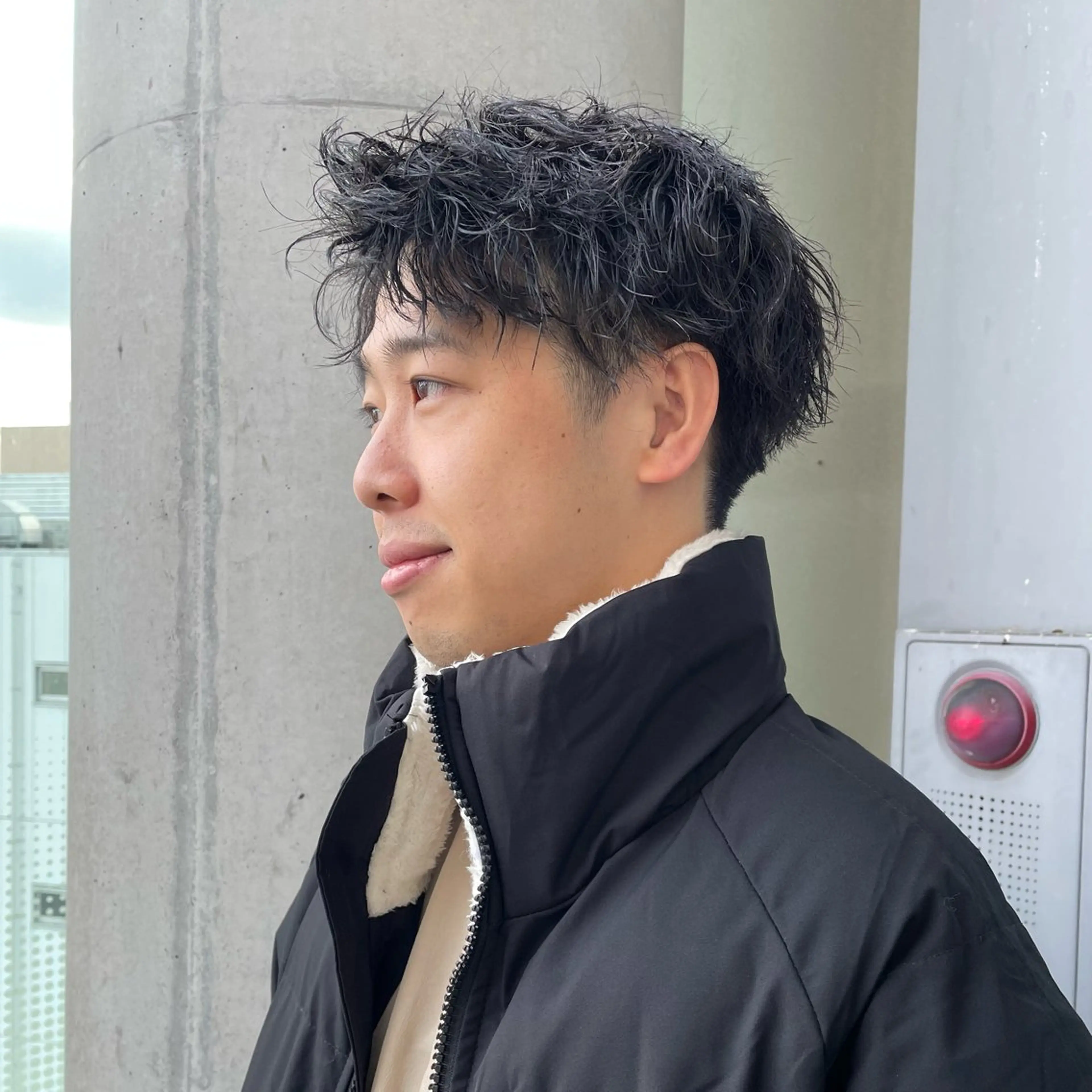 ショート パーマ メンズ ビジネス メンズパーマ スパイキーショート ツーブロック ショートヘア ⚾️横浜メンズカット 阿部龍馬🍺🍔のヘアスタイル