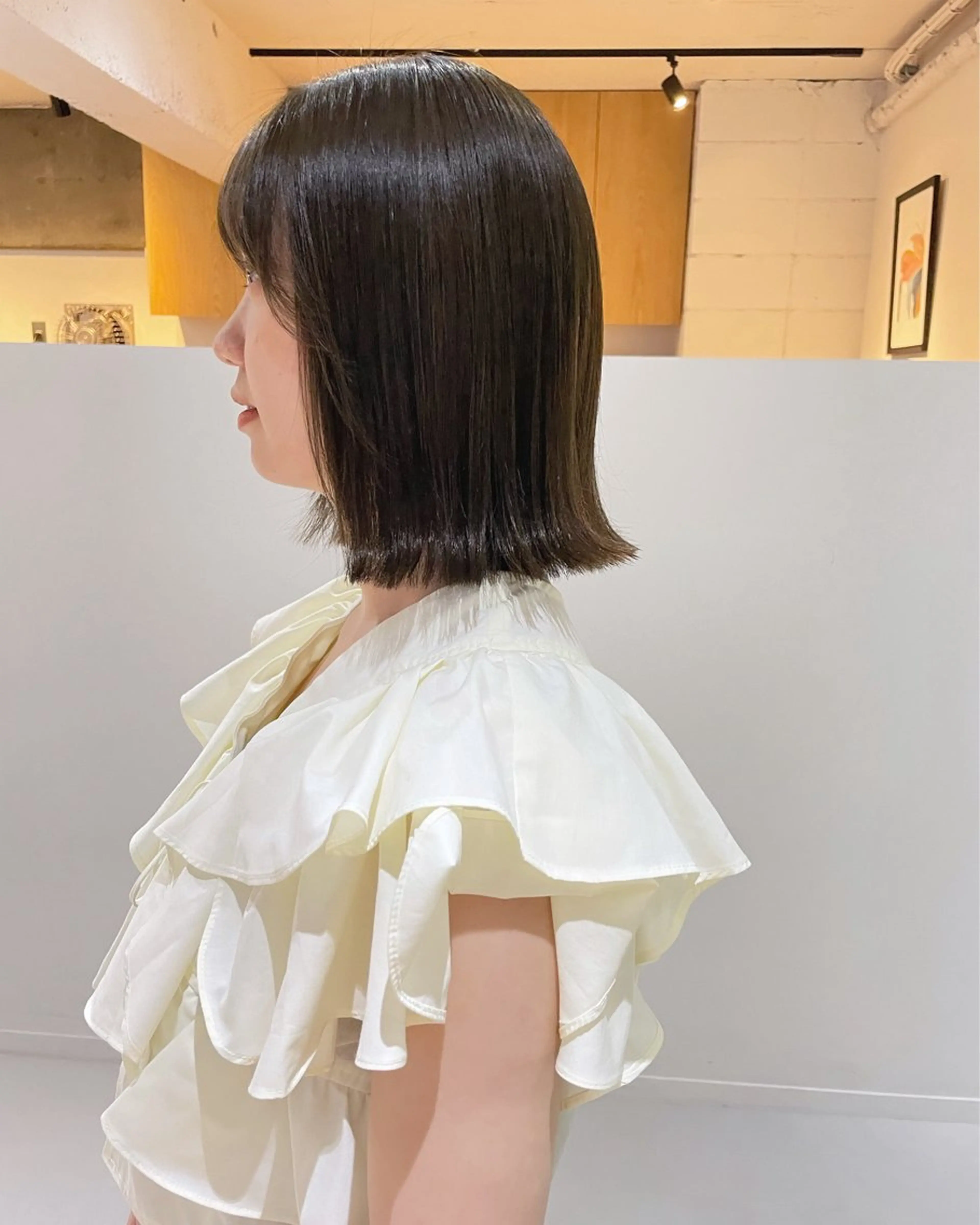 ミディアム カラー グレージュ オリーブグレージュ オリーブグレー 'ele 🦄堀内佑茉のヘアスタイル