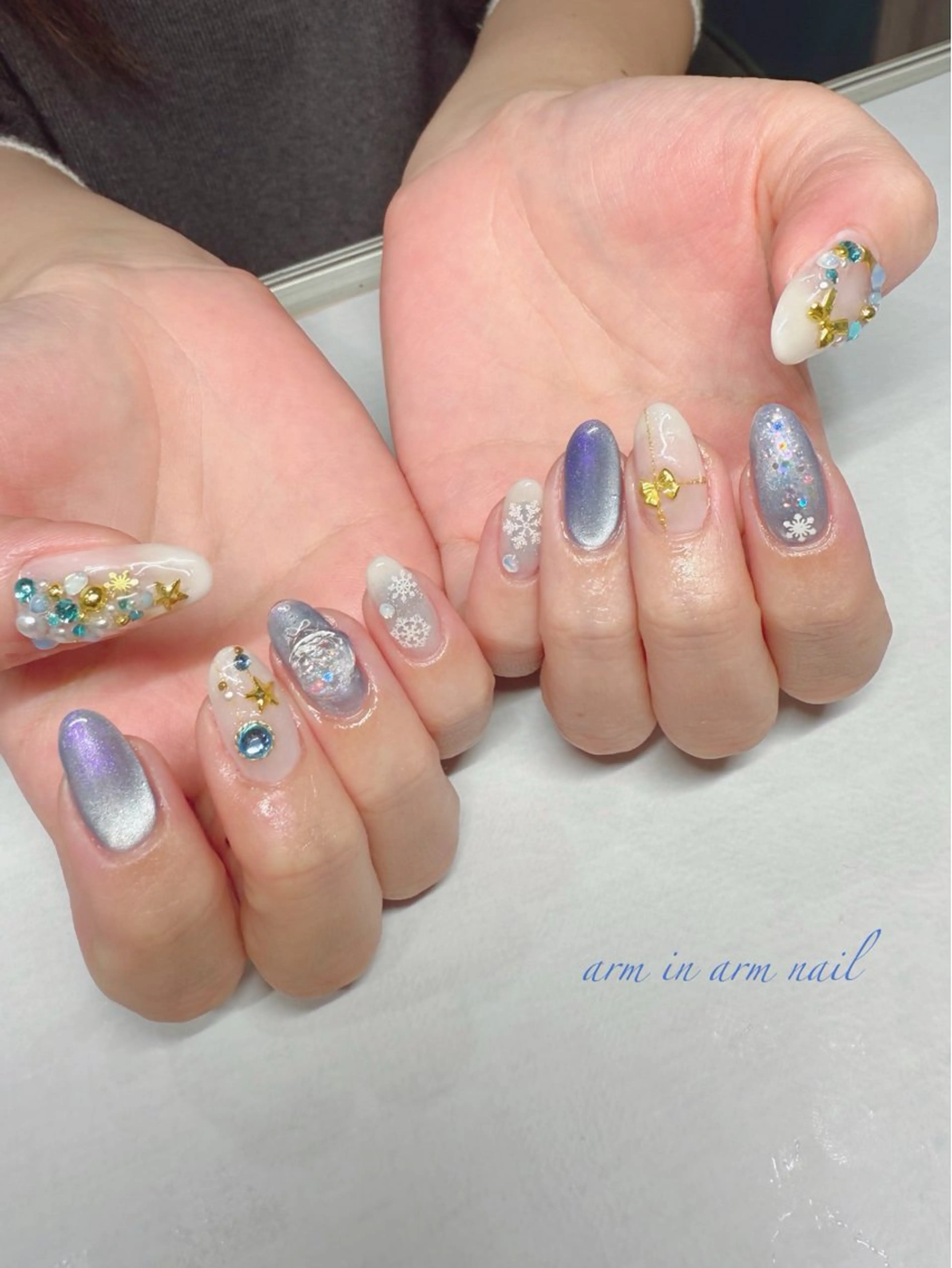 ネイル arm in arm ︎✿Yamamotoのマツエク・マツパデザイン