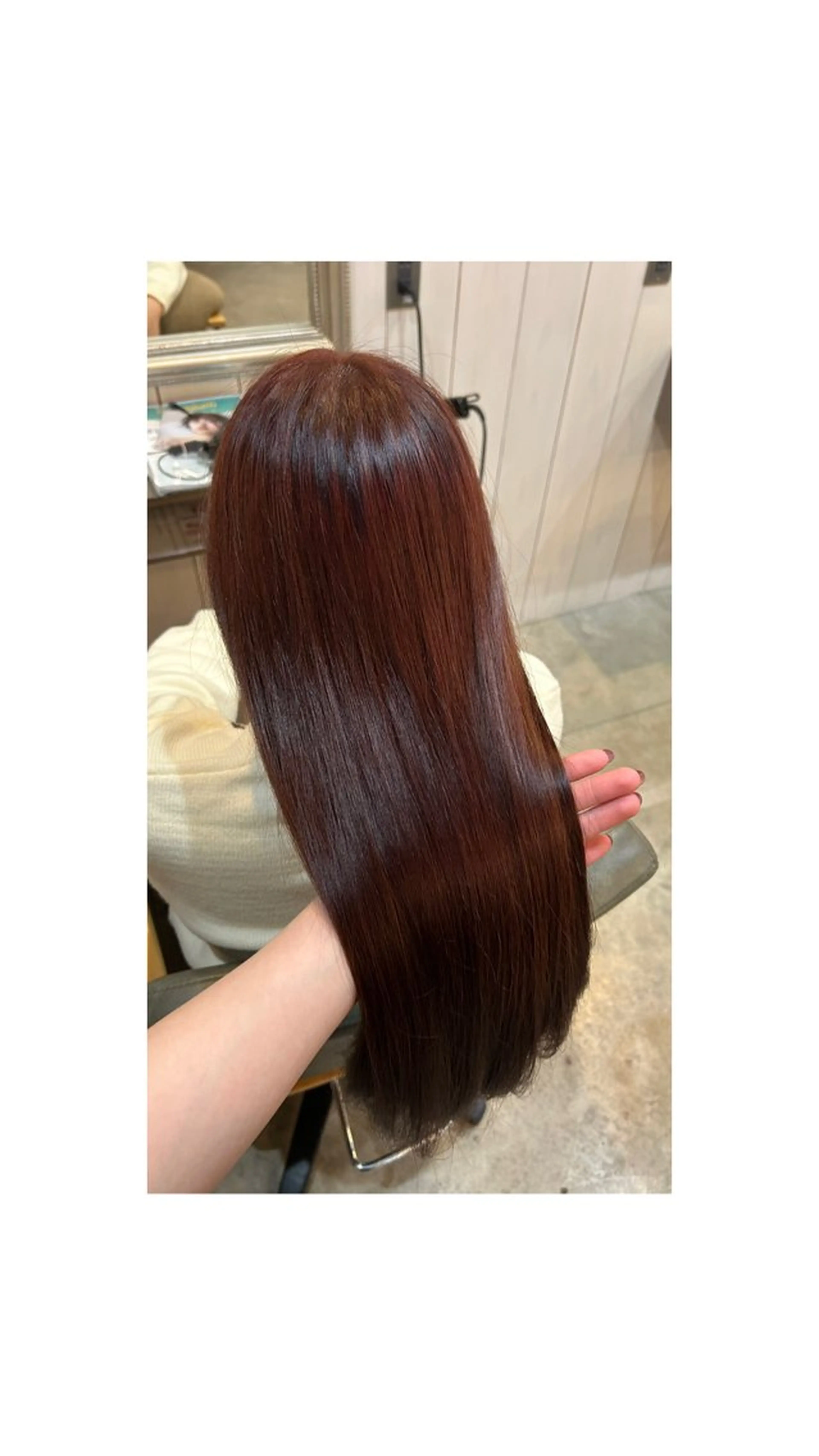 ロング ピンクブラウン 長谷川 楓恋のヘアスタイル