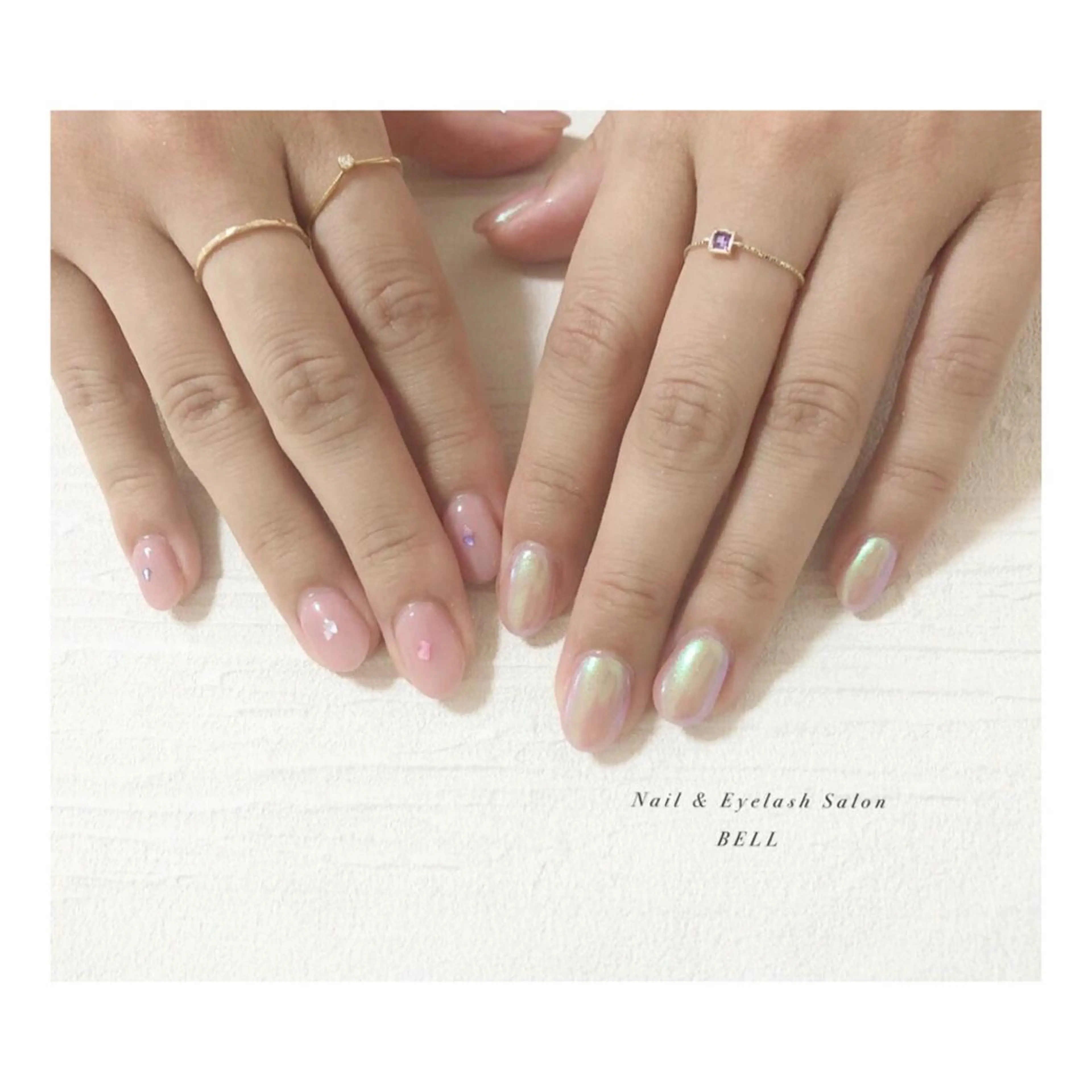 ネイル アートネイル オーロラネイル ピンク ハンドネイル ROI. Ayumi.のネイルデザイン