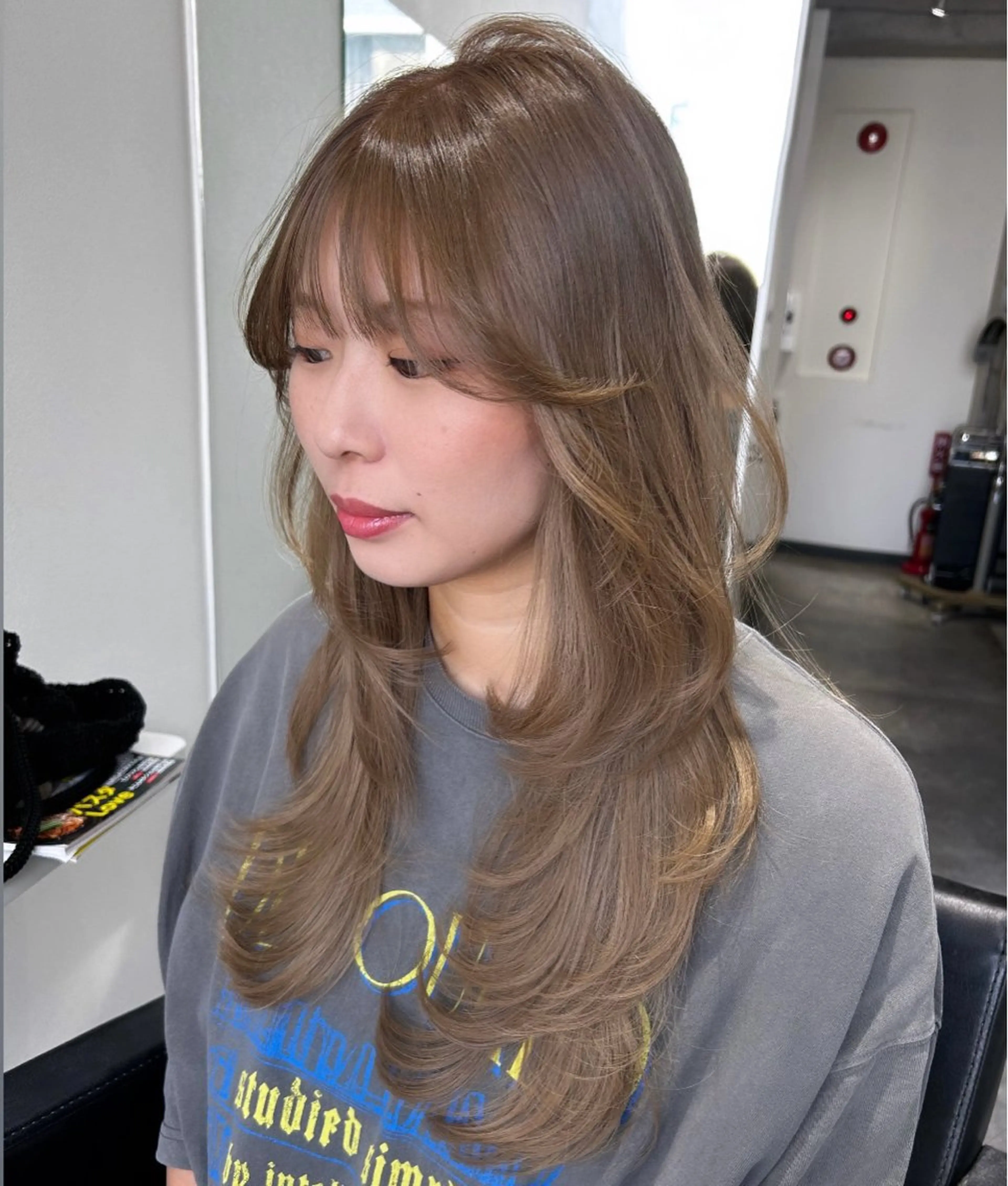 ロング カラー ハイレイヤー レイヤーカット ロング カット ヘアカラー risako🇰🇷 韓国ヘア/レイヤーのヘアスタイル