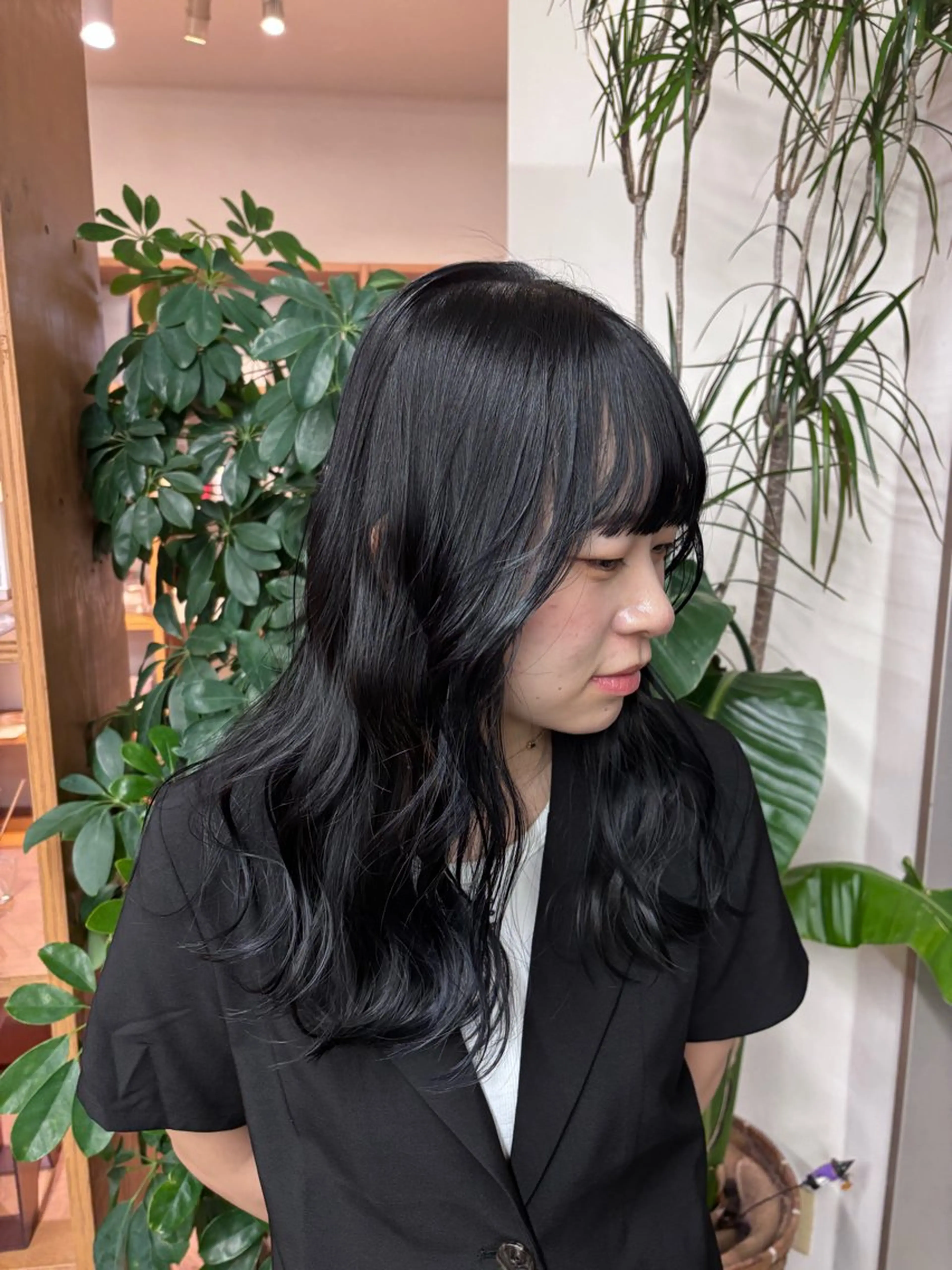 カラー 黒髪 ブルーカラー ブルーブラック 🦄カラーモデル 募集中🦄ちえみのヘアスタイル