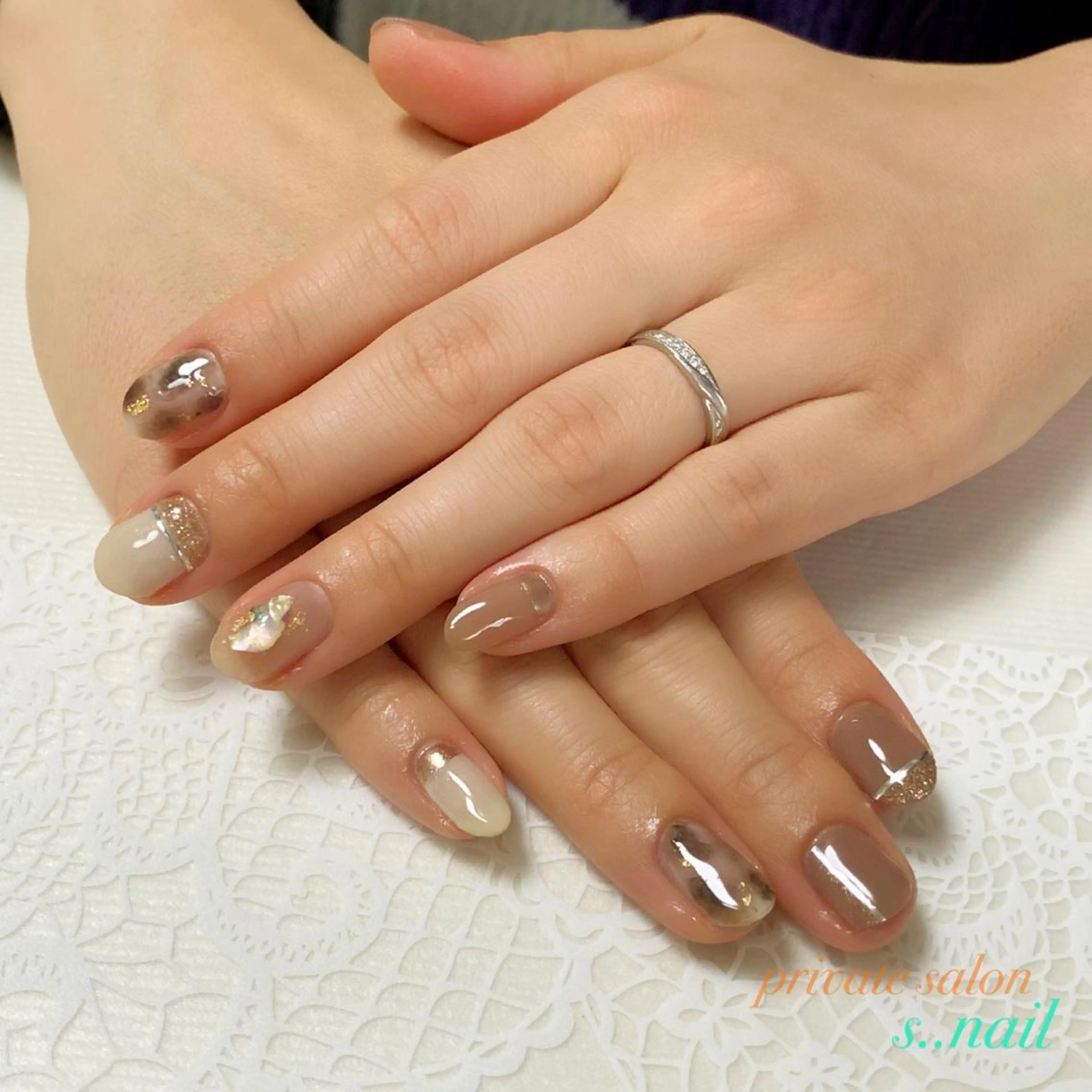 ネイル 持ち込み ニュアンスネイル ハンドネイル フットネイル s..nail / MORITAのネイルデザイン