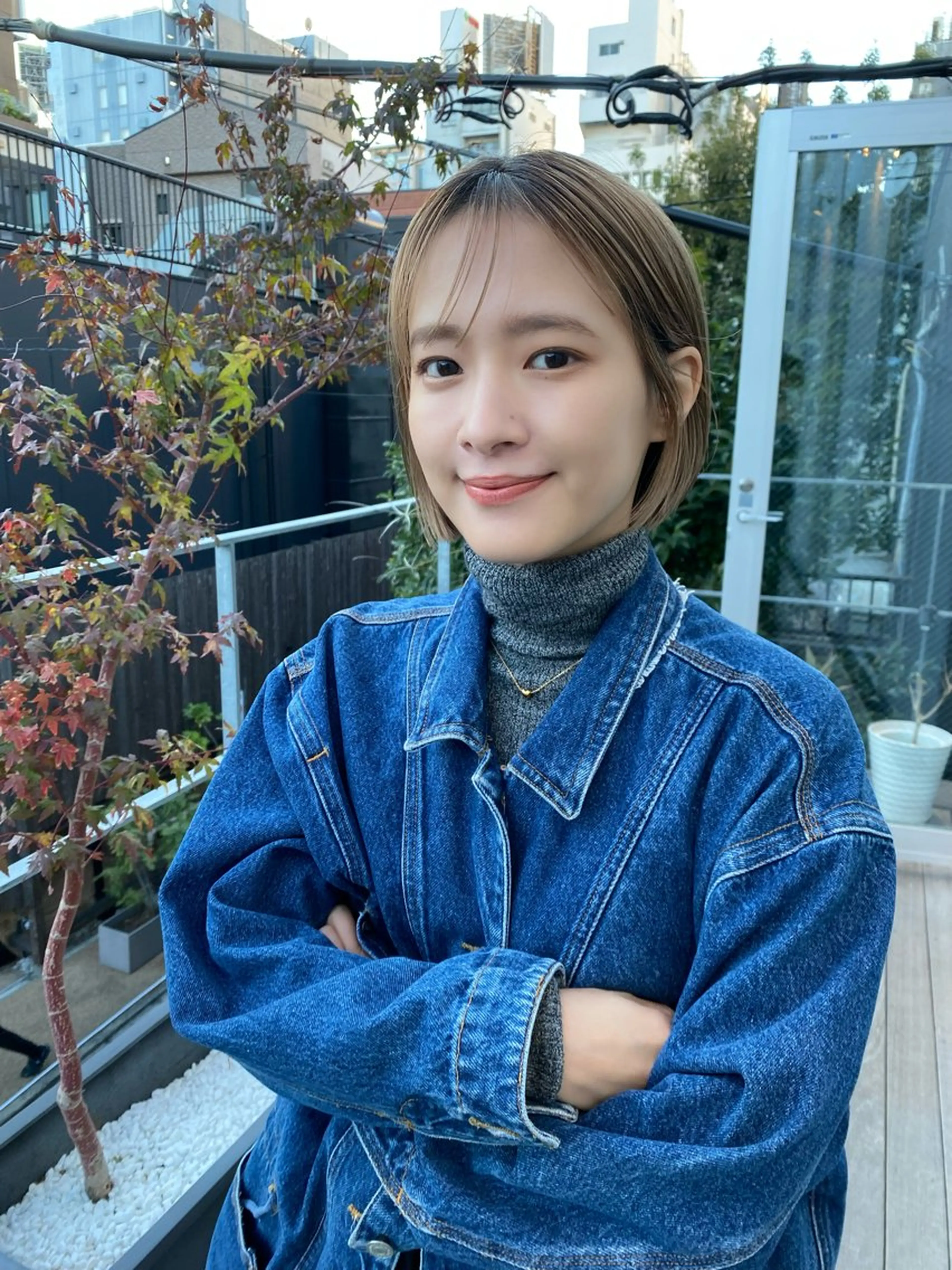 ショート カラー ボブ カット ヘアカラー トリートメント 似合わせカット レイヤー/ボブのヘアスタイル