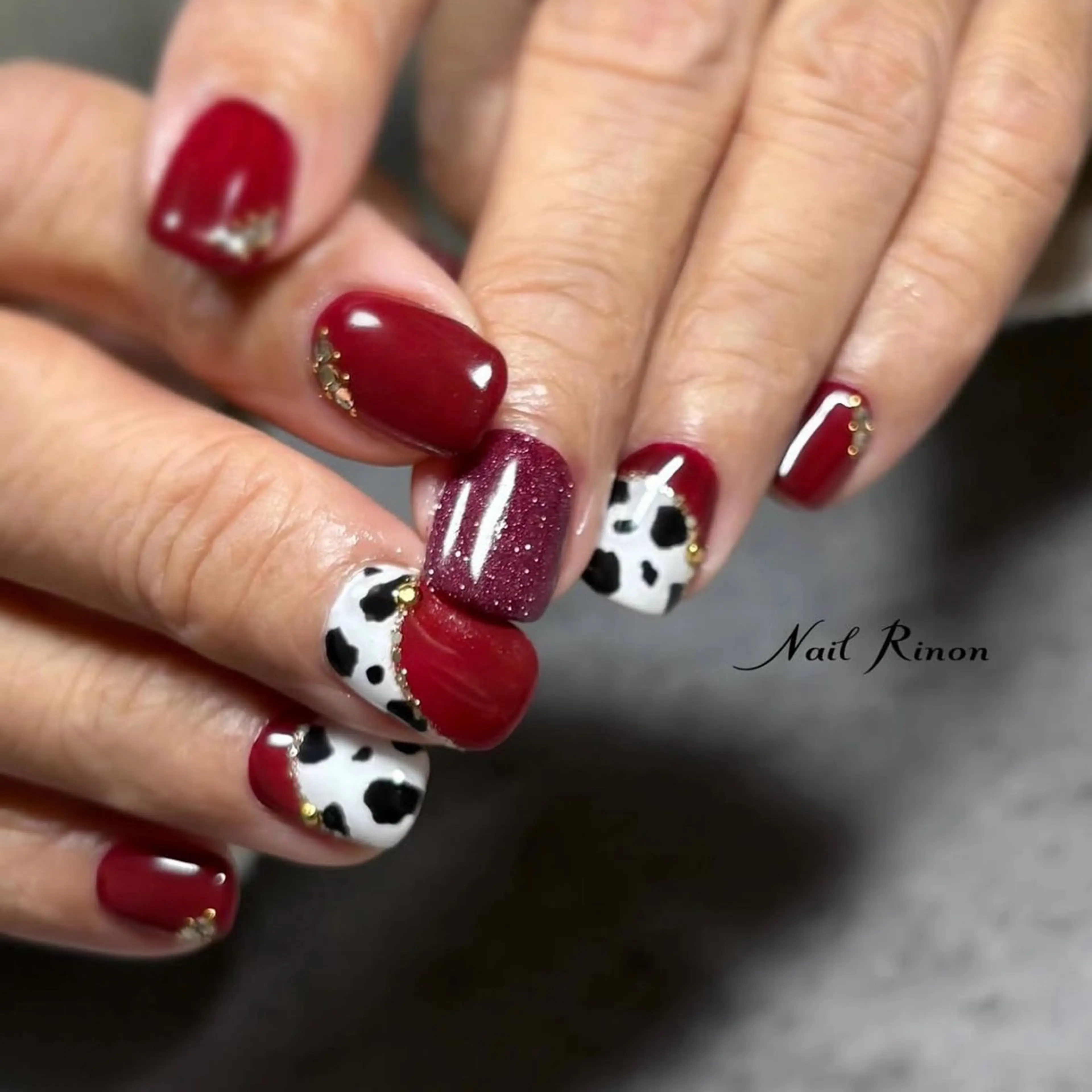 ネイル アニマル柄 ハンドネイル Nail Rinonのネイルデザイン