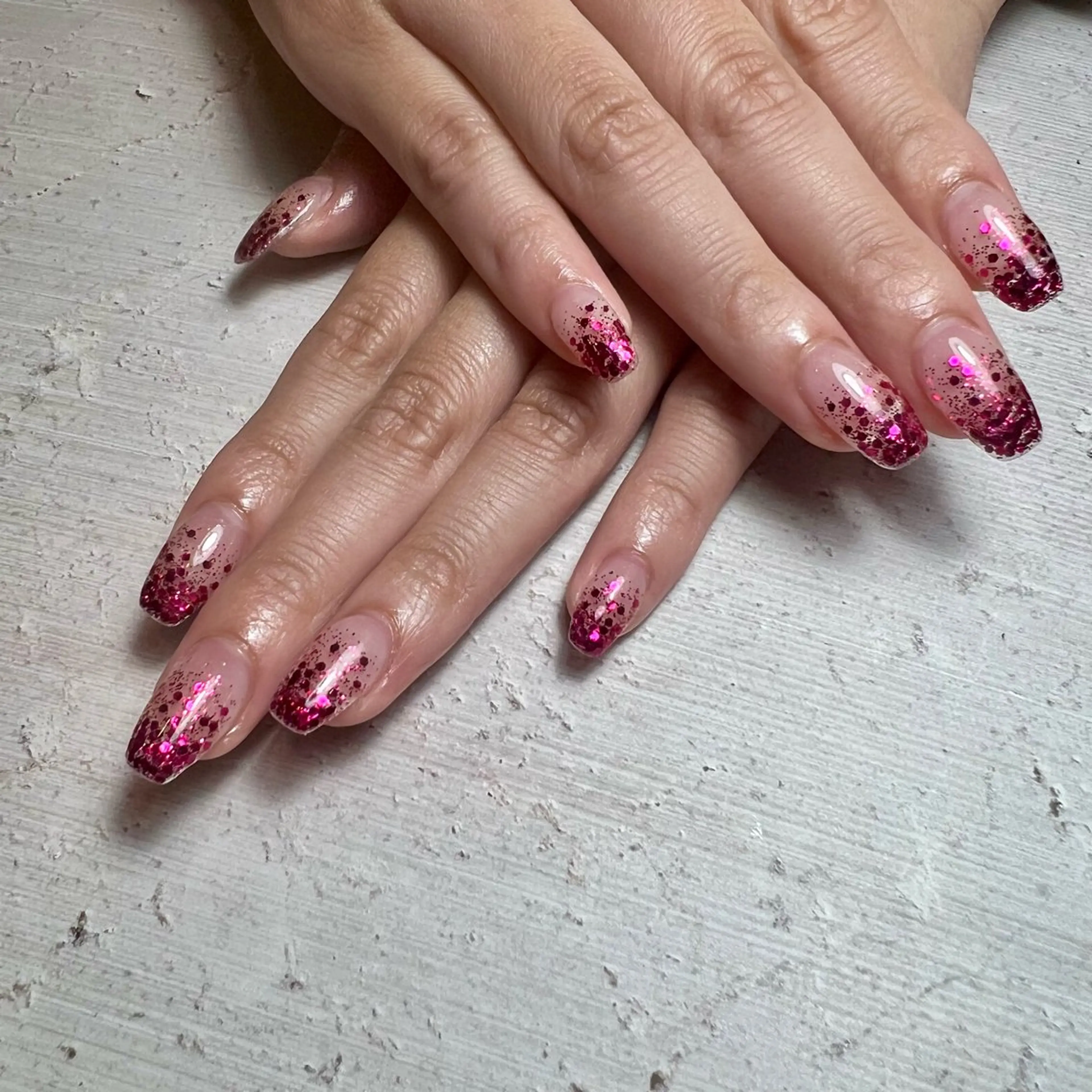 ネイル ラメ(グリッター) ラメグラデーション twin .のネイルデザイン