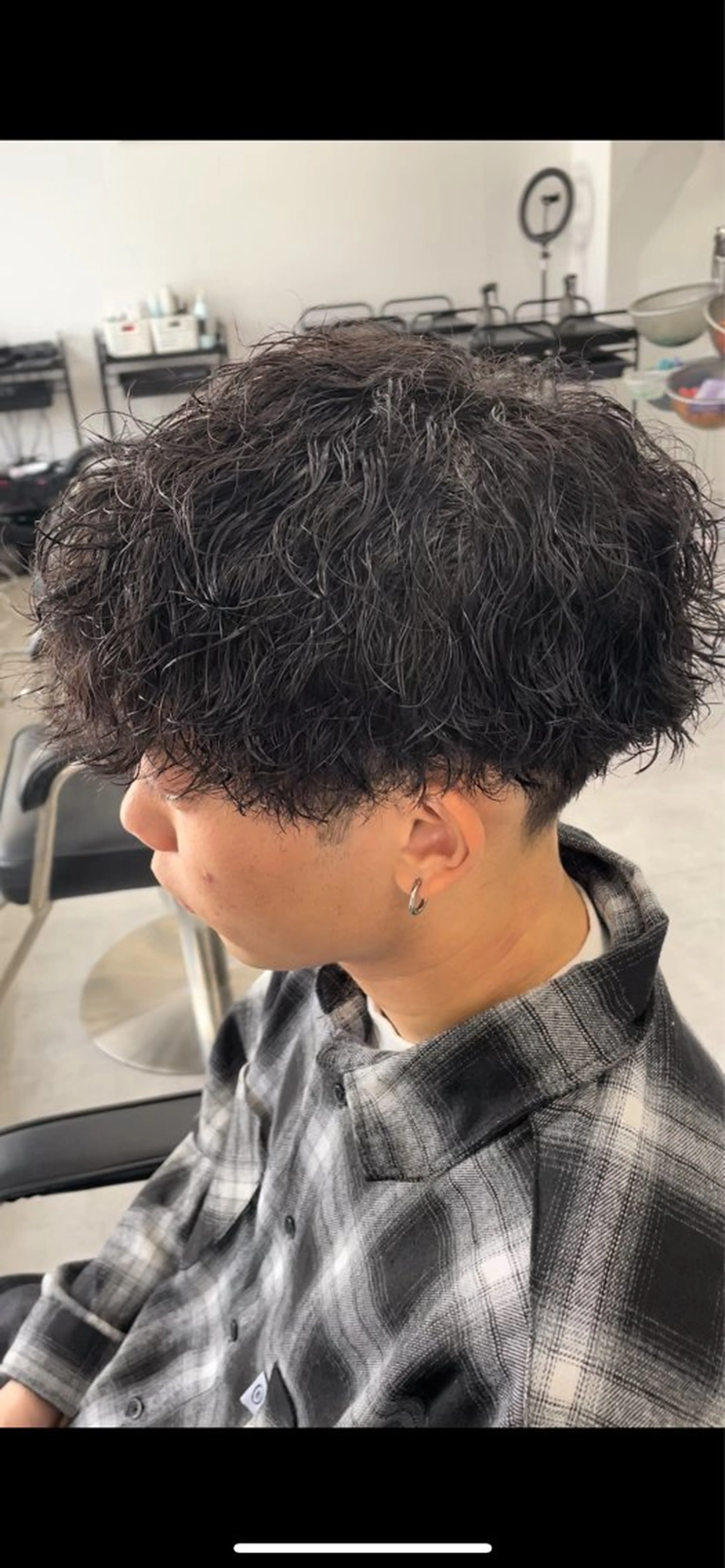 ショート パーマ メンズ カット パーマ メンズパーマ/新潟/ 万代／田崎亮🌟のヘアスタイル