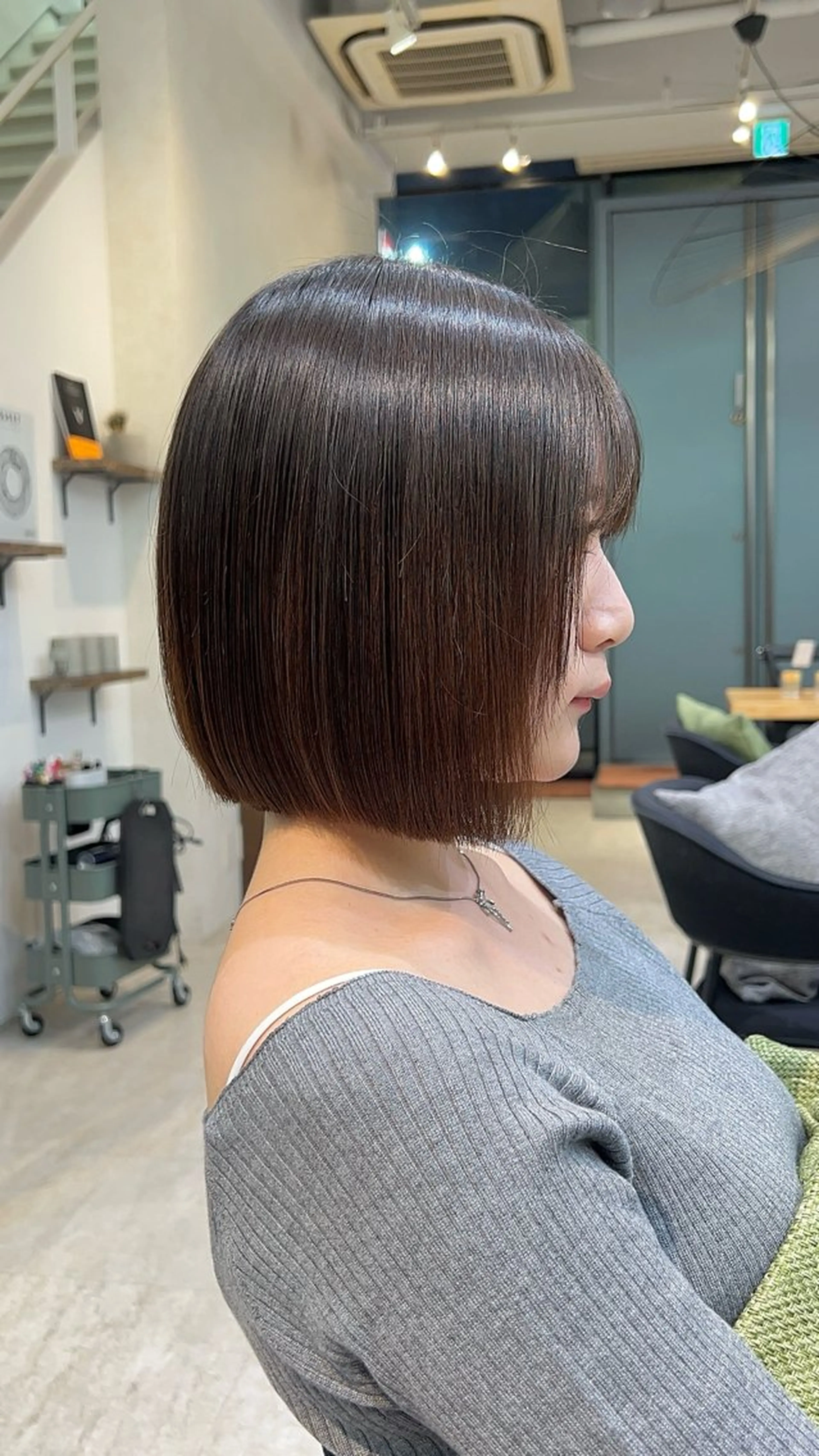 ショート カット VIEW Tokyo所属・🎀ミディアムボブ/ 縮毛矯正/ひかりのヘアスタイル