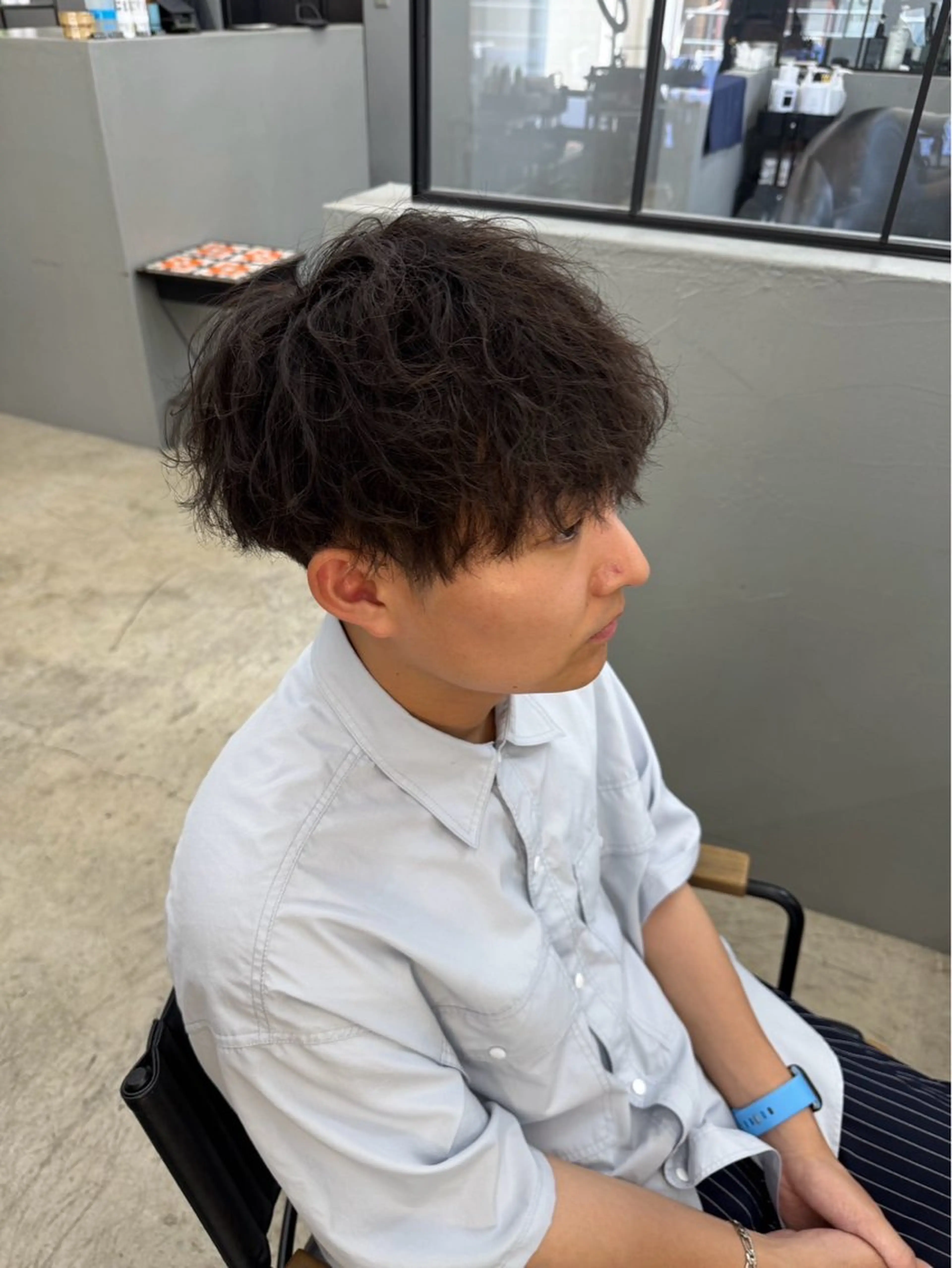 ショート パーマ メンズ カット パーマ メンズ専門サロン wokeのヘアスタイル