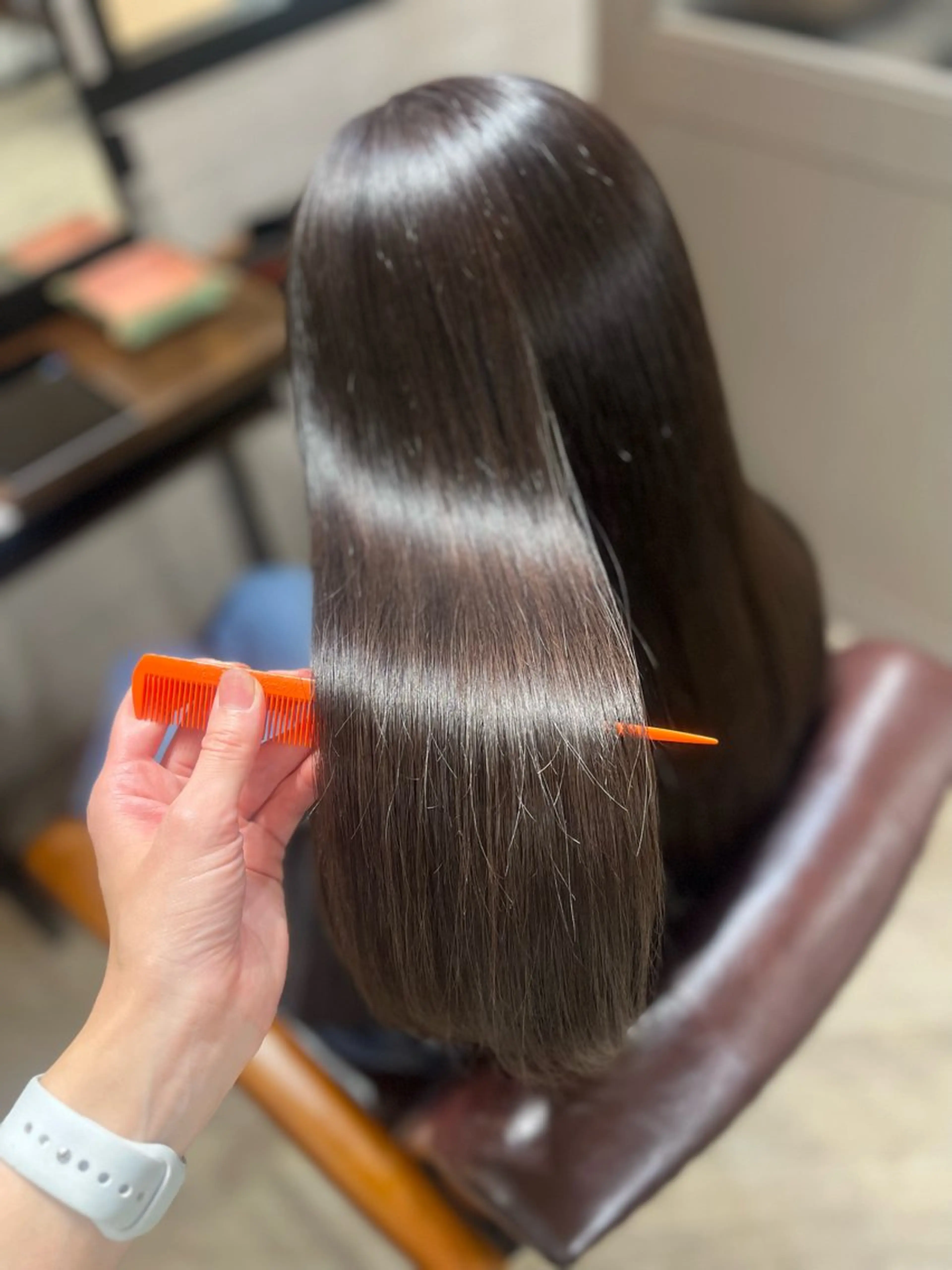 ロング カラー ベージュカラー ブリーチ 透明感カラー モカベージュ カット ヘアカラー トリートメント 🫧ぷる艶カラー🫧 Yuubi🦩のヘアスタイル