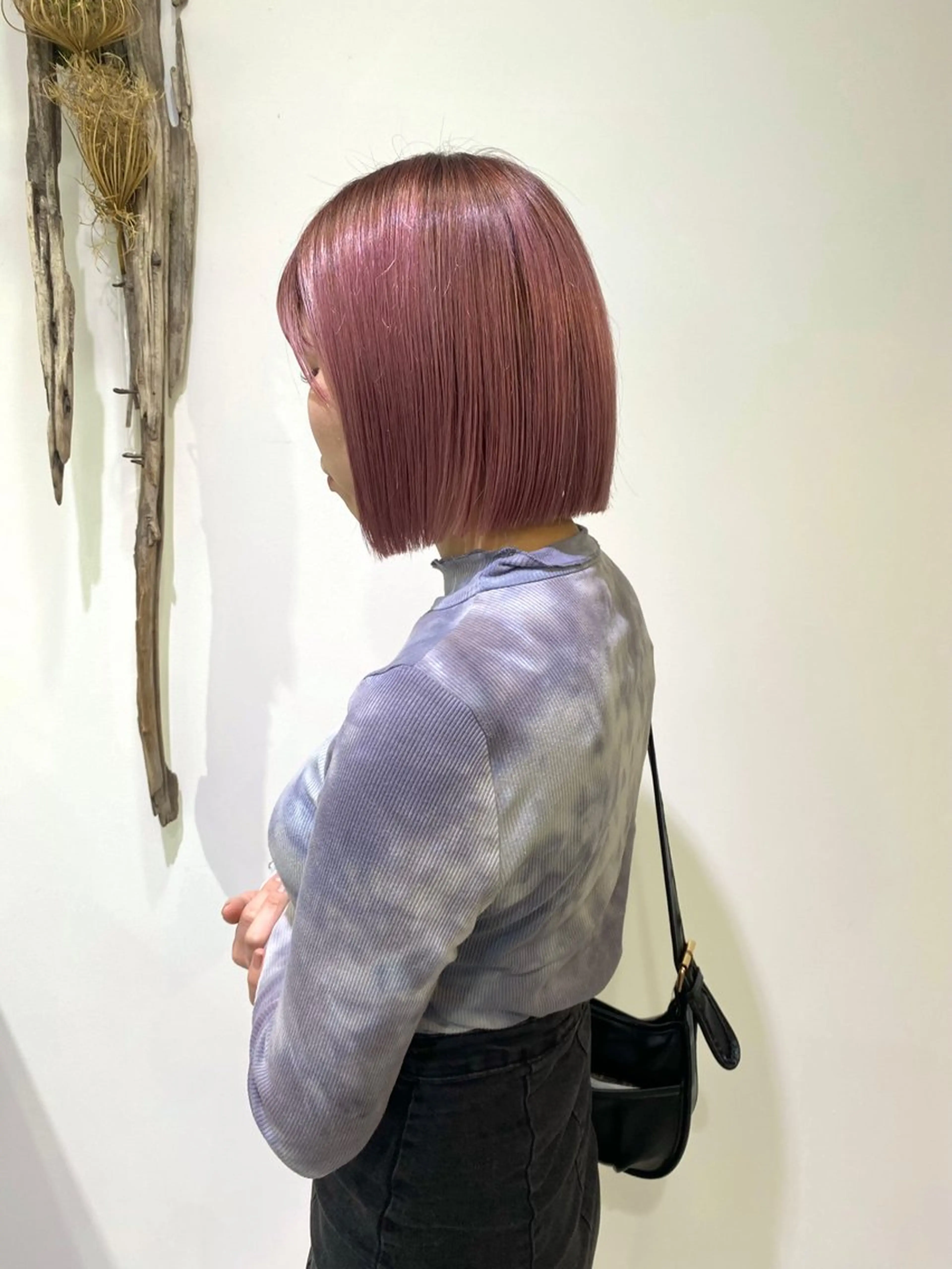 ショート 切りっぱなしボブ ボブ garage.所属・吉田 慎冴/メンズパーマのヘアスタイル