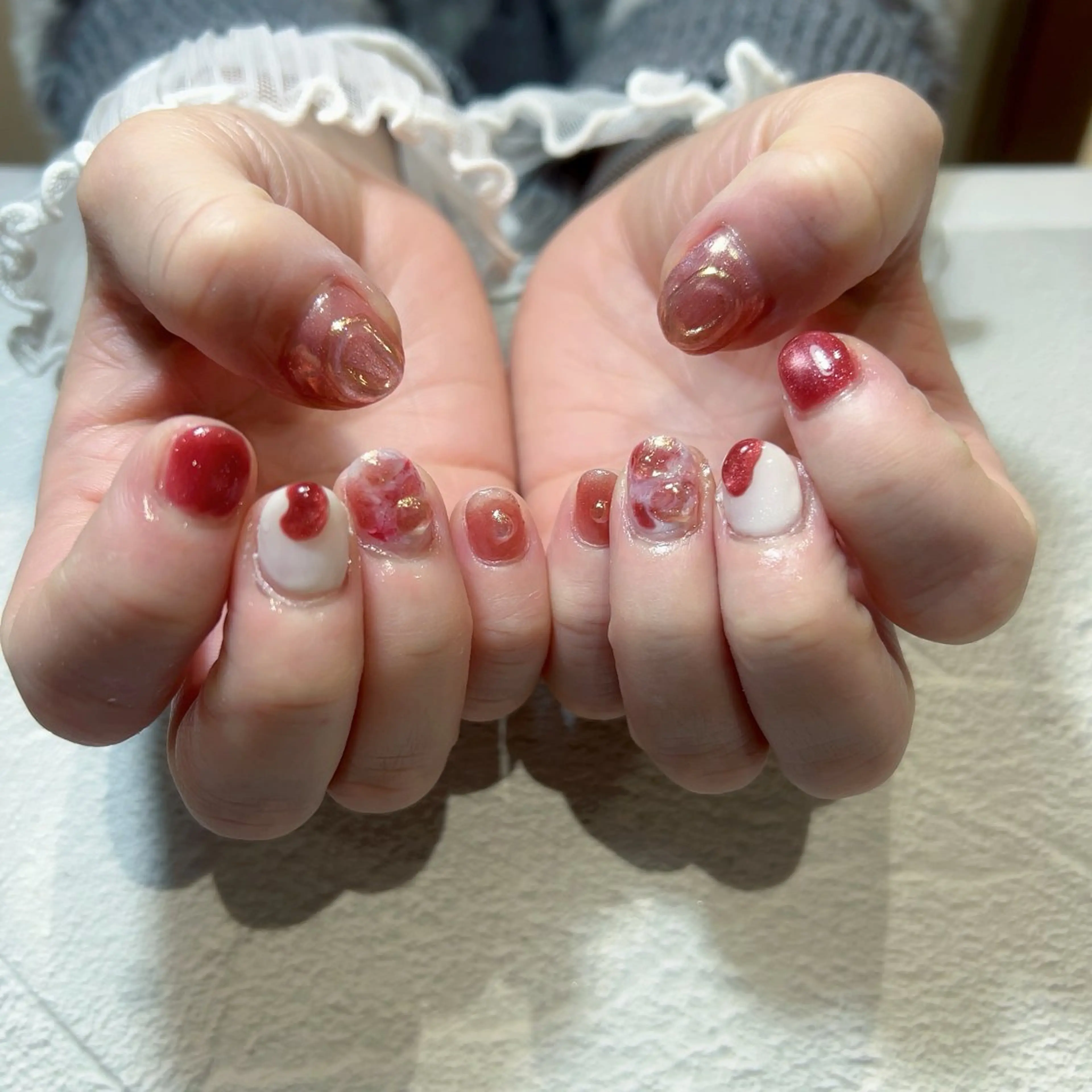 ネイル ハンドネイル hair&make EARTH coiffure beaute 龍ケ崎店所属・nailset/ asukaのネイルデザイン