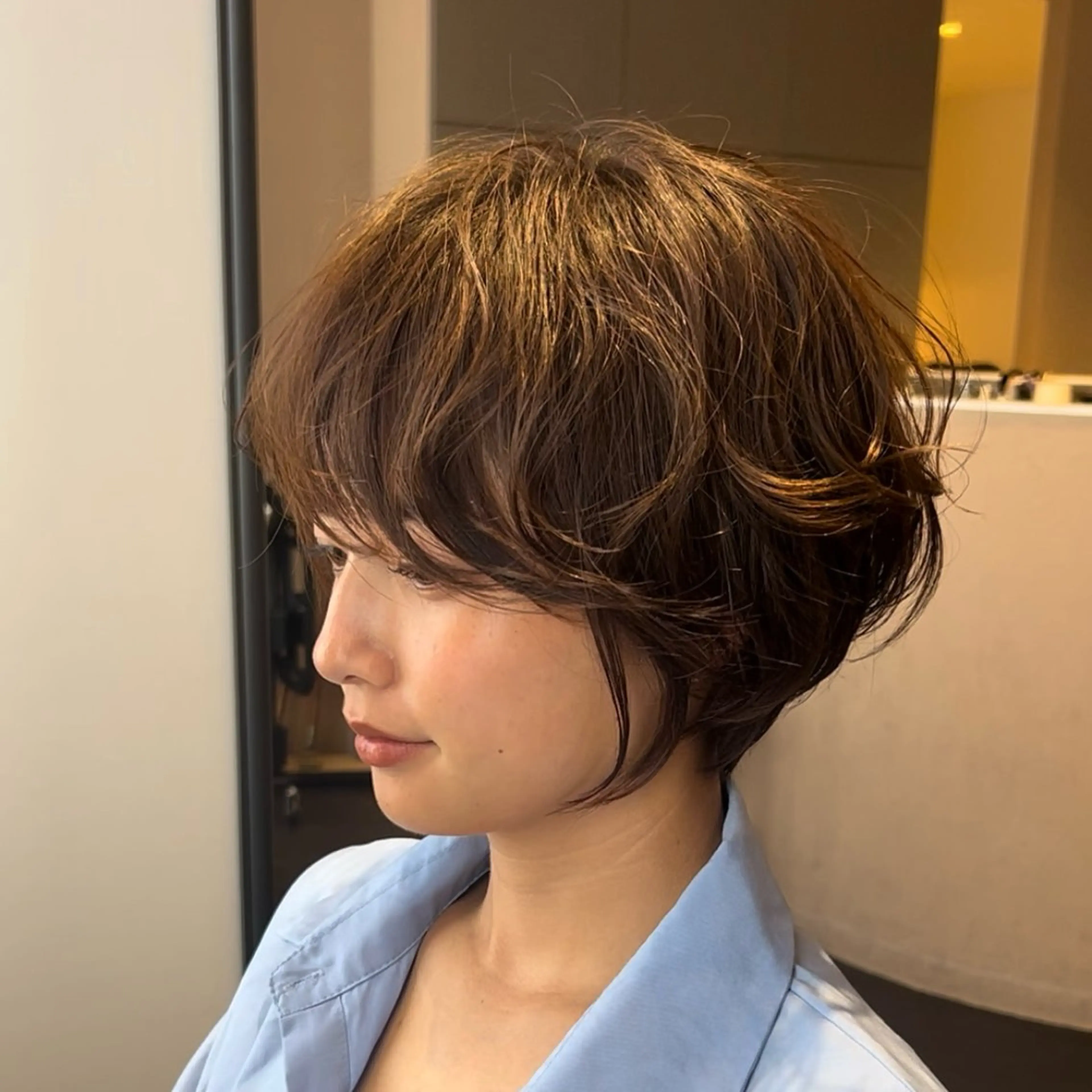ショート パーマ ショートヘア 大人可愛いショート✨ グッチ🐝のヘアスタイル