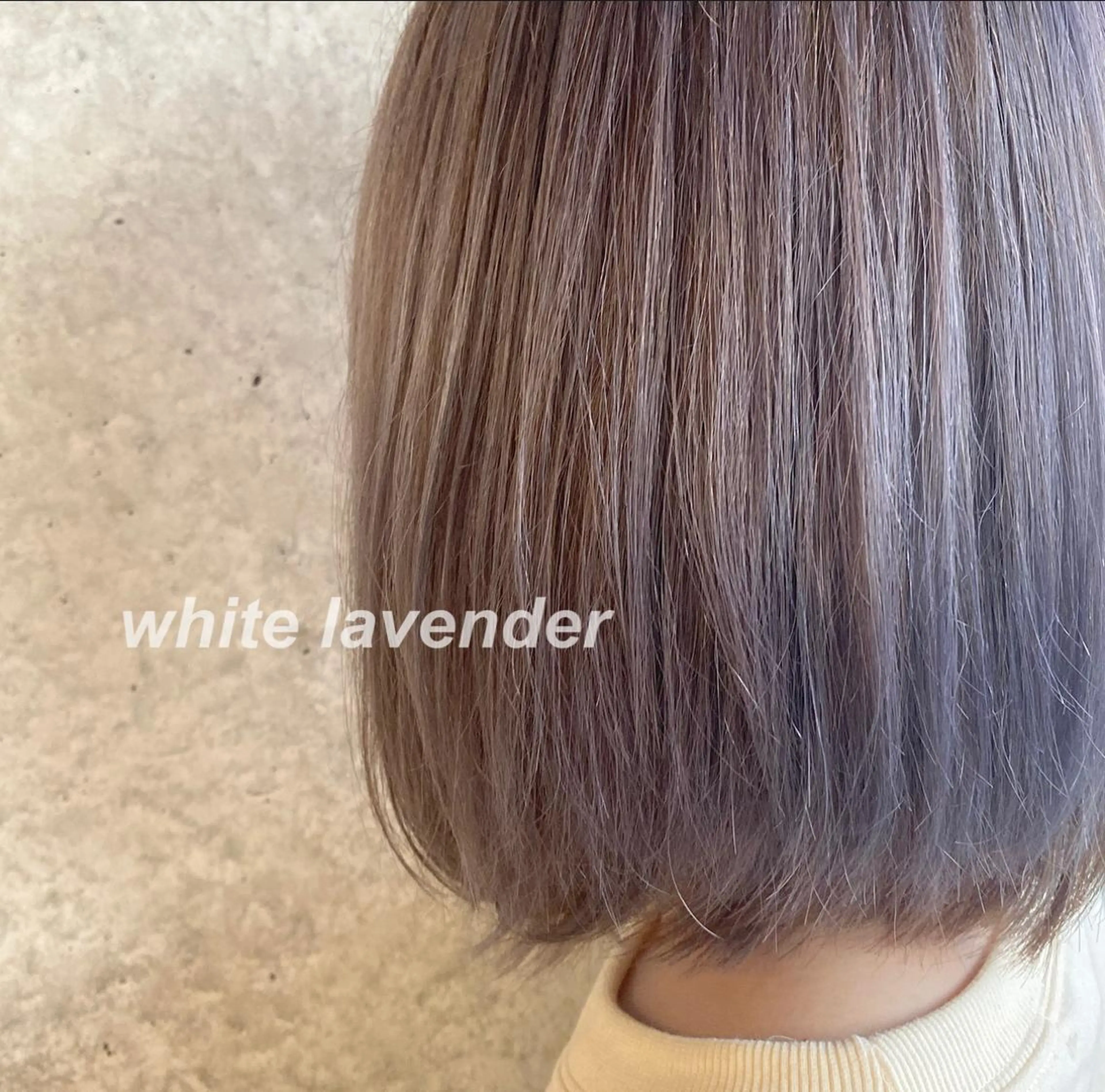 ミディアム カラー ブリーチ ラベンダーカラー ナツミ/透明感カラー /酸性ストレートのヘアスタイル