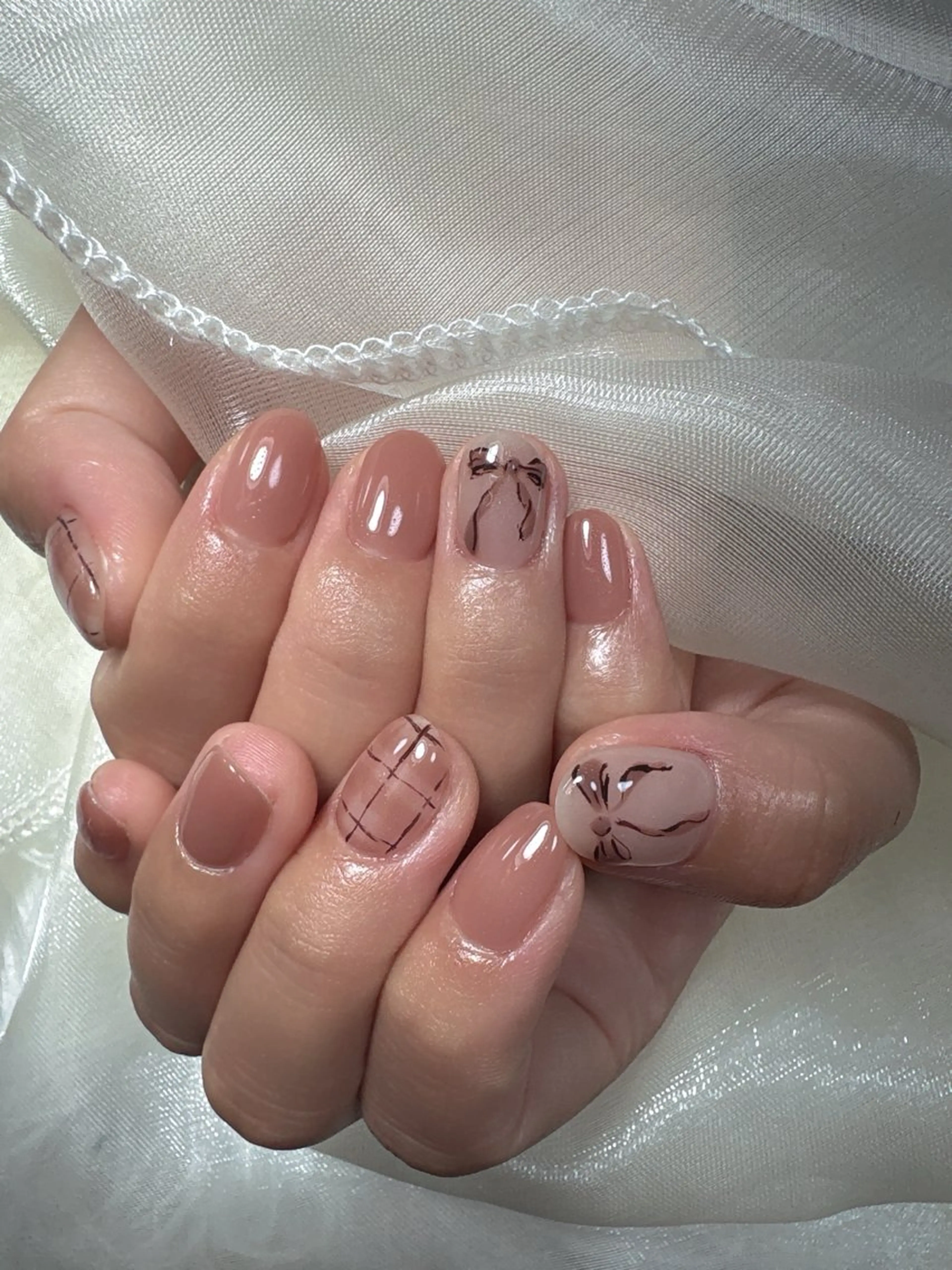 🩷初回オフ無料🩷自爪持ち込みデザインアート(4本まで)の写真